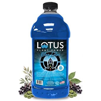 Blue Lotus Plant Power Energy Drink Concentrate | Natural Caffeine & PP7TM Formula | Plant-Based Organic Ingredients | Organic Cane Sugar Beverage | 1:5 Mix Makes 64 6oz Drinks