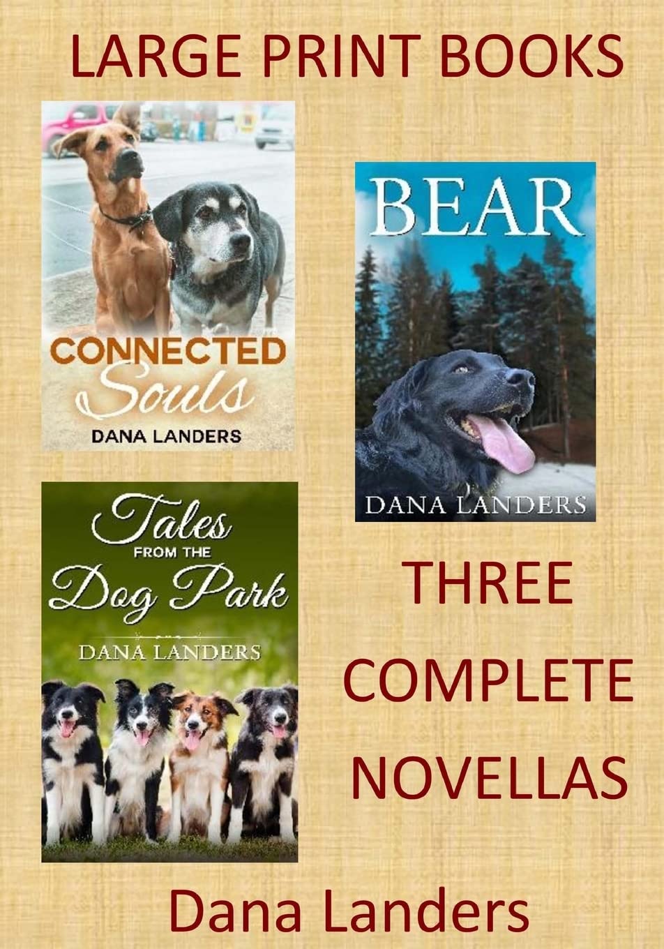 Large Print Books:3 Complete Novellas: Large Type Books for Seniors (Large Font Novels)