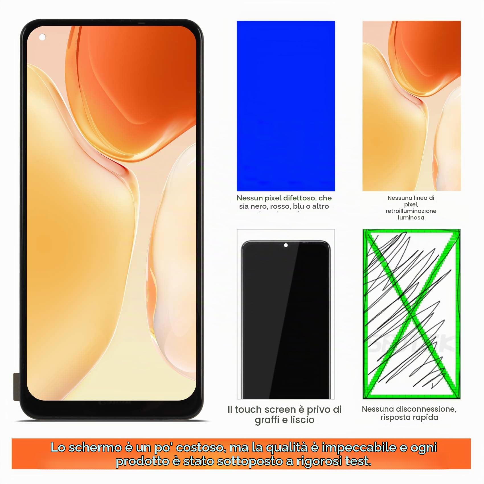 AGCUT per Oppo A94 5G LCD Display - per Oppo A94 5G CPH2211 LCD Schermo Digitizer Touchscreen Full Assembly con Strumenti (Nero con Cornice, 6.43")