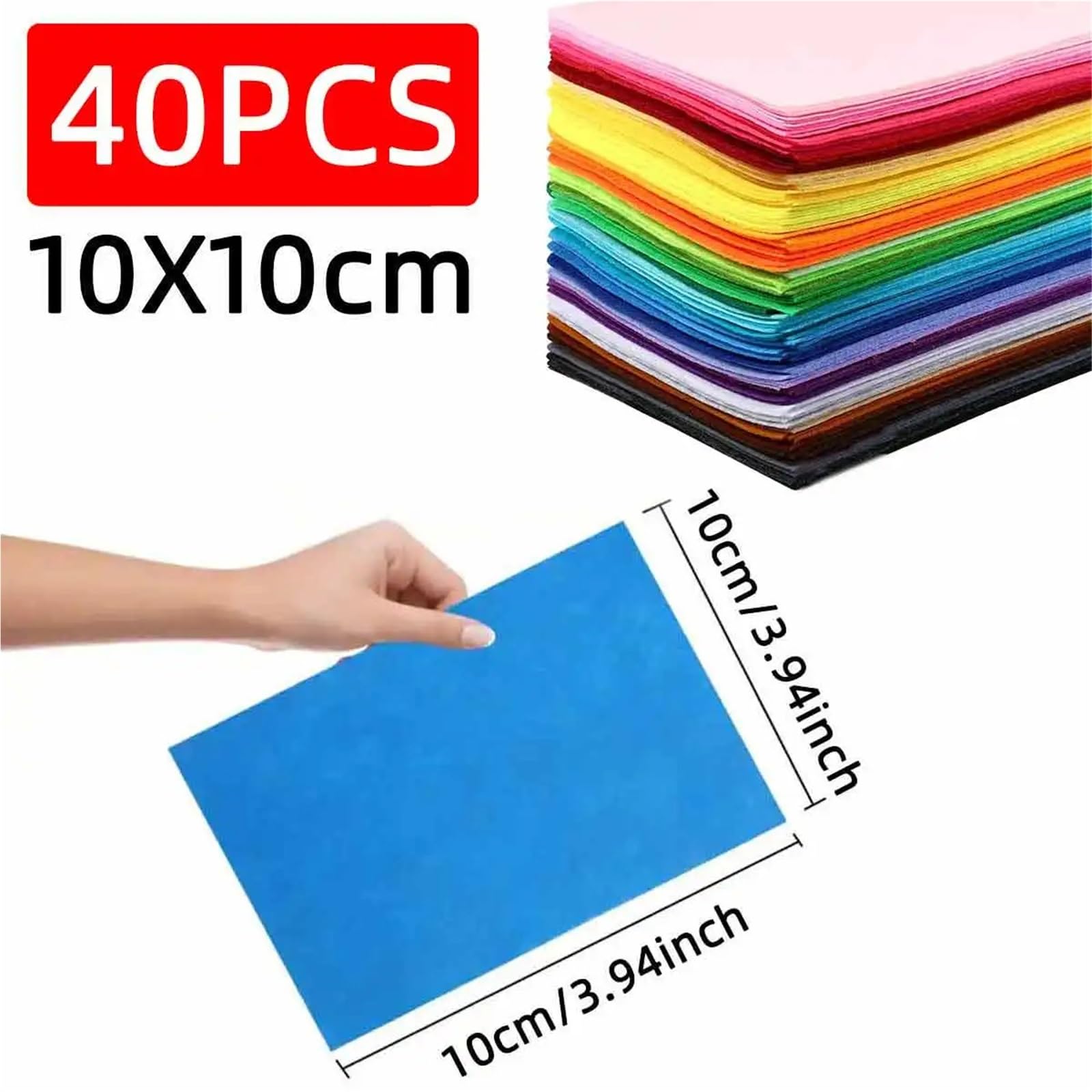 40 Stück Filztuch, weiches Vliesstoff-Filzpapier für DIY Patchwork