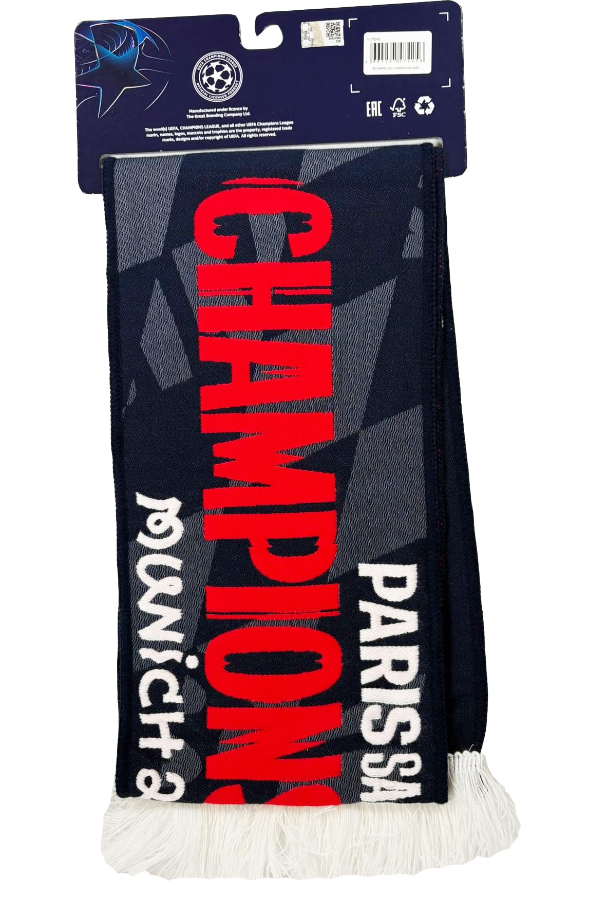 Champions League Paris Saint Germain oficjalna kolekcja 2025 szalik mistrzów Europy