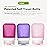 humangear GoToob+ Refillable Silicone Travel Size Bottles with Locking Cap, 3pk Set, Rose/Lilac/Magenta, Small (1.7 fl.oz; 53ml)