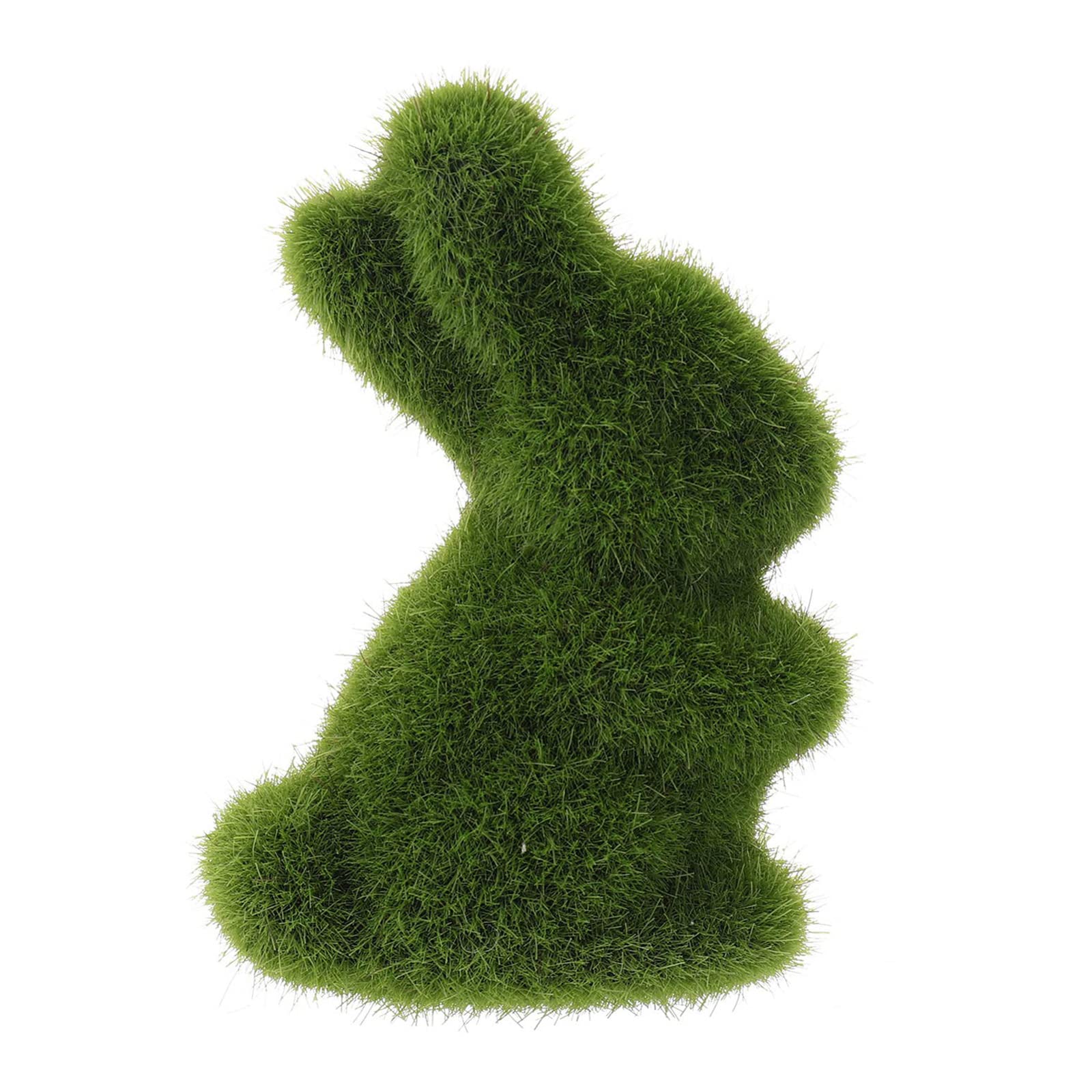 Hattba Easter Moss Statue Artificial Turf Grass Handmade Animal Figurines