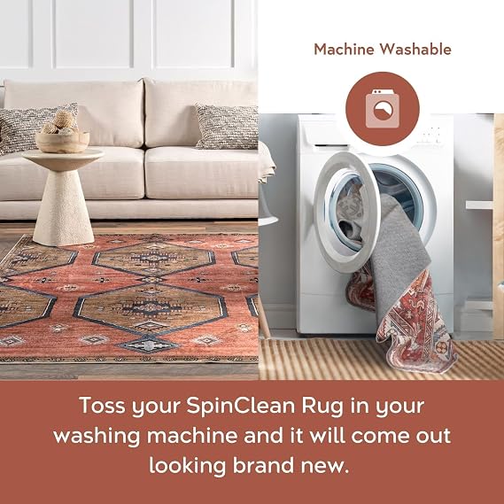 nuLOOM Argelia Beige Solid Washable Runner Rug, 2' x 8'