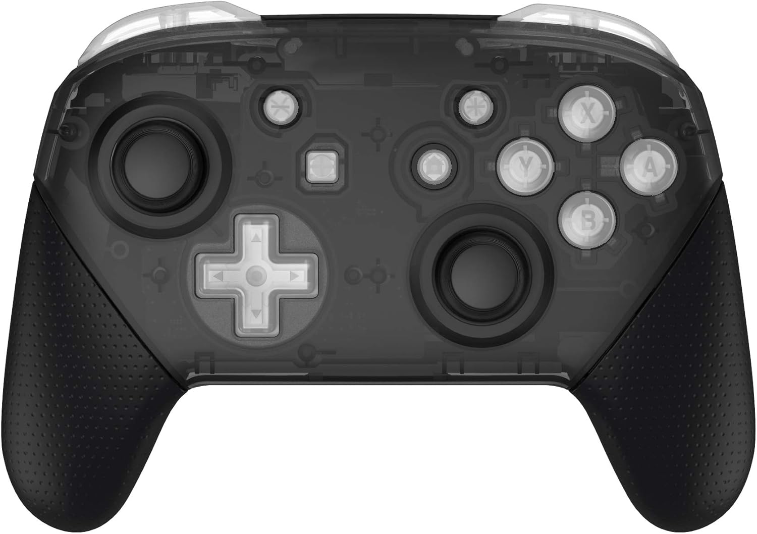 eXtremeRate Transparent Clear Repair ABXY Dpad ZR ZL L R Keys for Nintendo Switch Pro
