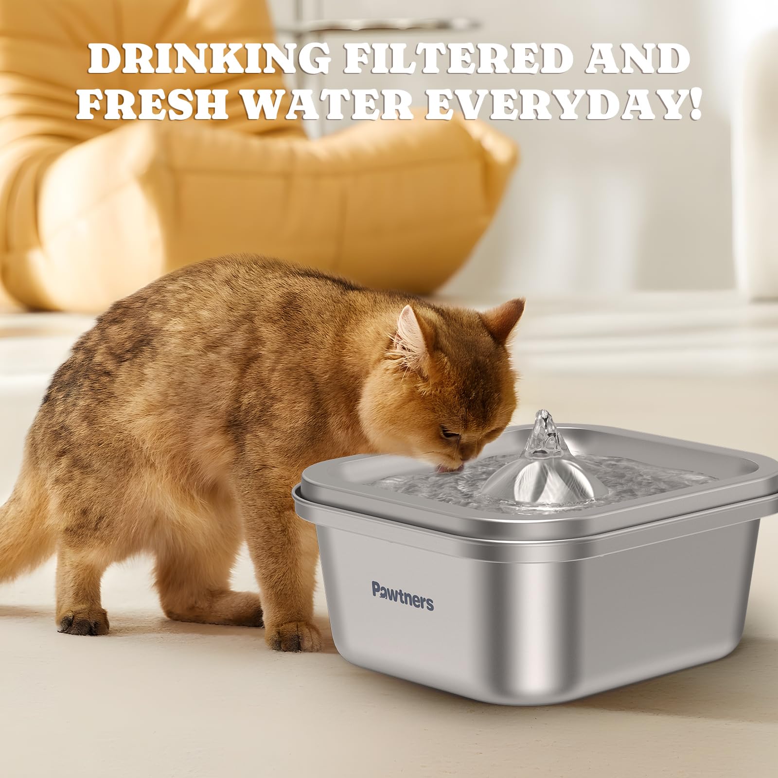 Pawtners Paquete de 12 filtros de repuesto para fuente de agua WF008A para gatos, material de filtración múltiple, filtro de repuesto para fuentes de agua de mascotas, gatos, perros