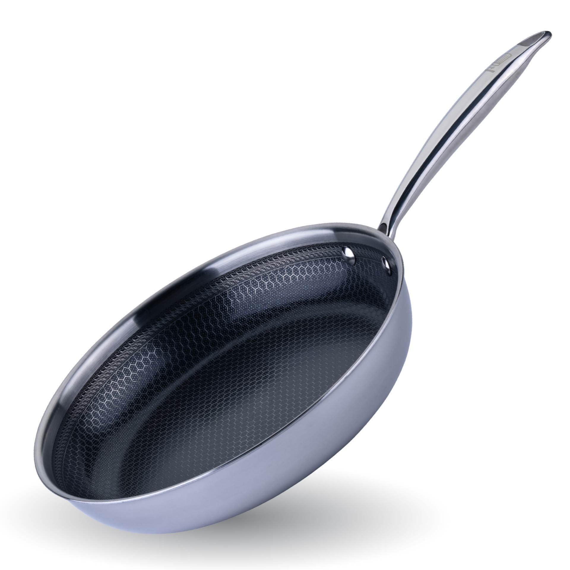 FACKELMANN Chefkoch Antihaftpfanne Kiel – Ø28 cm Premium Bratpfanne aus Edelstahl mit keramischer Antihaftbeschichtung, für alle Herdarten inkl. Induktion