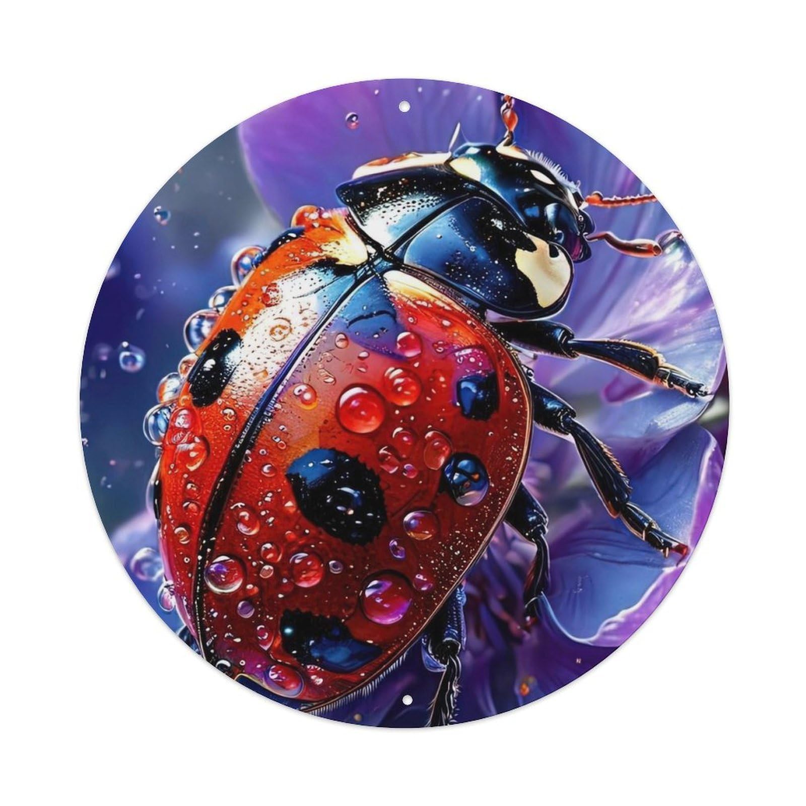 Animal Ladybird on The Flower Metal Tin Sign