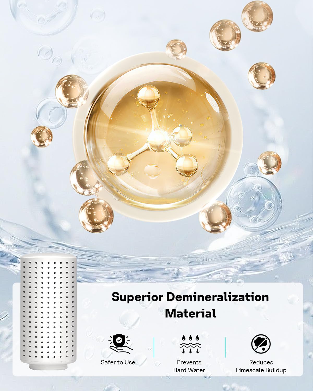 Leemone Lot de 6 cartouches de déminéralisation pour humidificateur Dreo HM512S/713/713S/717S, cartouche #DR-HPA017 pour éviter l'accumulation de minéraux, filtre l'eau dure, élimine la poussière