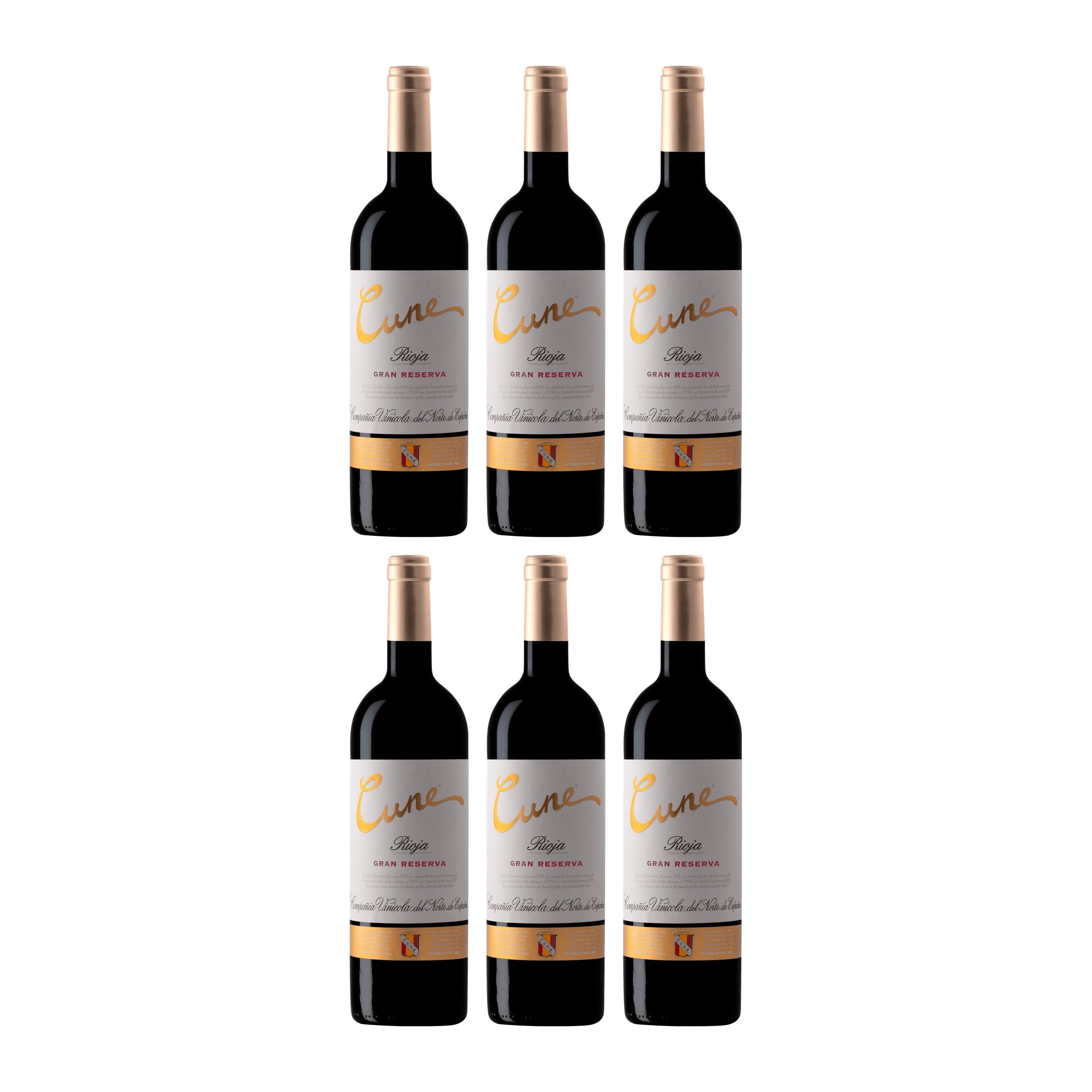 Cune Gran Reserva Rotwein Rot Trocken VEGAN Spanien inkl. FeinWert E-Book (6 x 0.75 l)