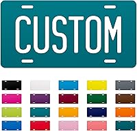 Vista 11 de Excelmark Vanity - Placa de matrícula personalizada para exhibiciones de automóviles, placa de aluminio personalizada (negro)