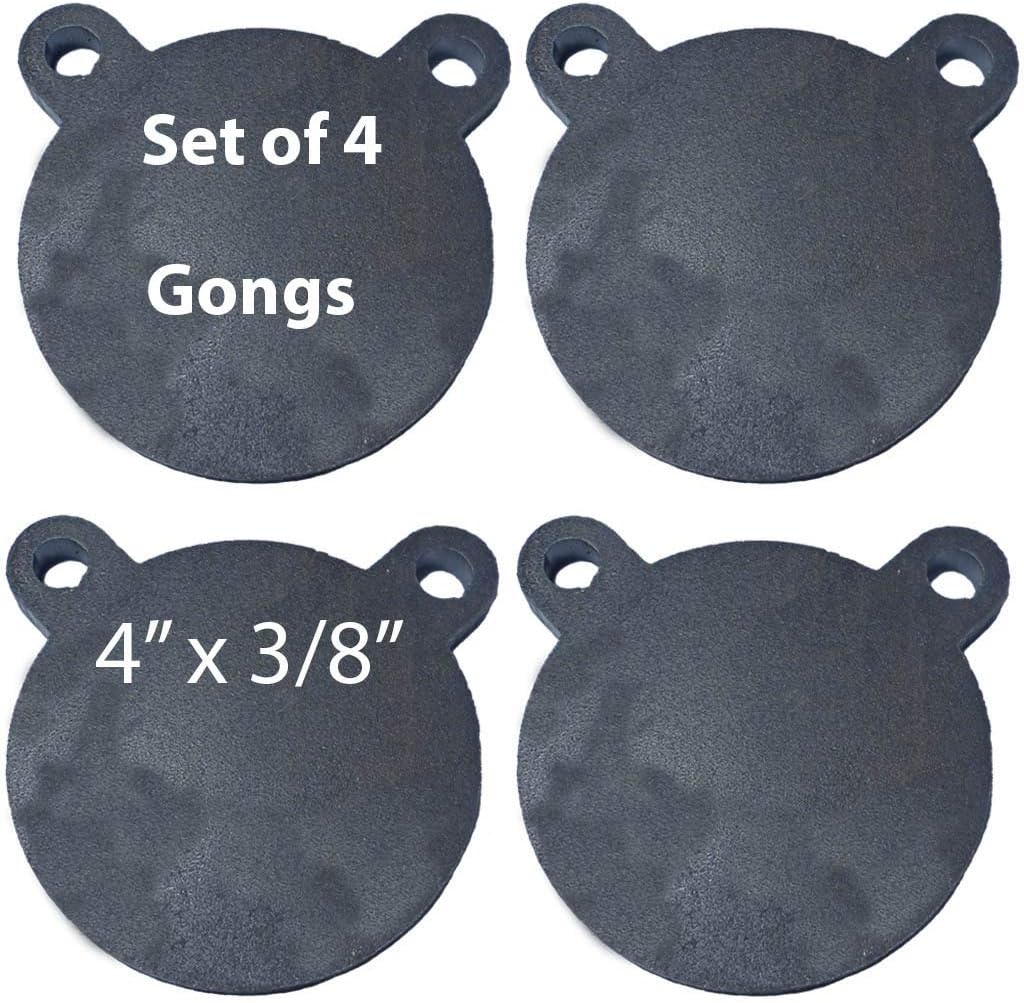 Tactical Scorpion Gear TSG-GG44 AR500 Set of Four 4" x 3/8" Steel Shooting Target Gong Laser Cut