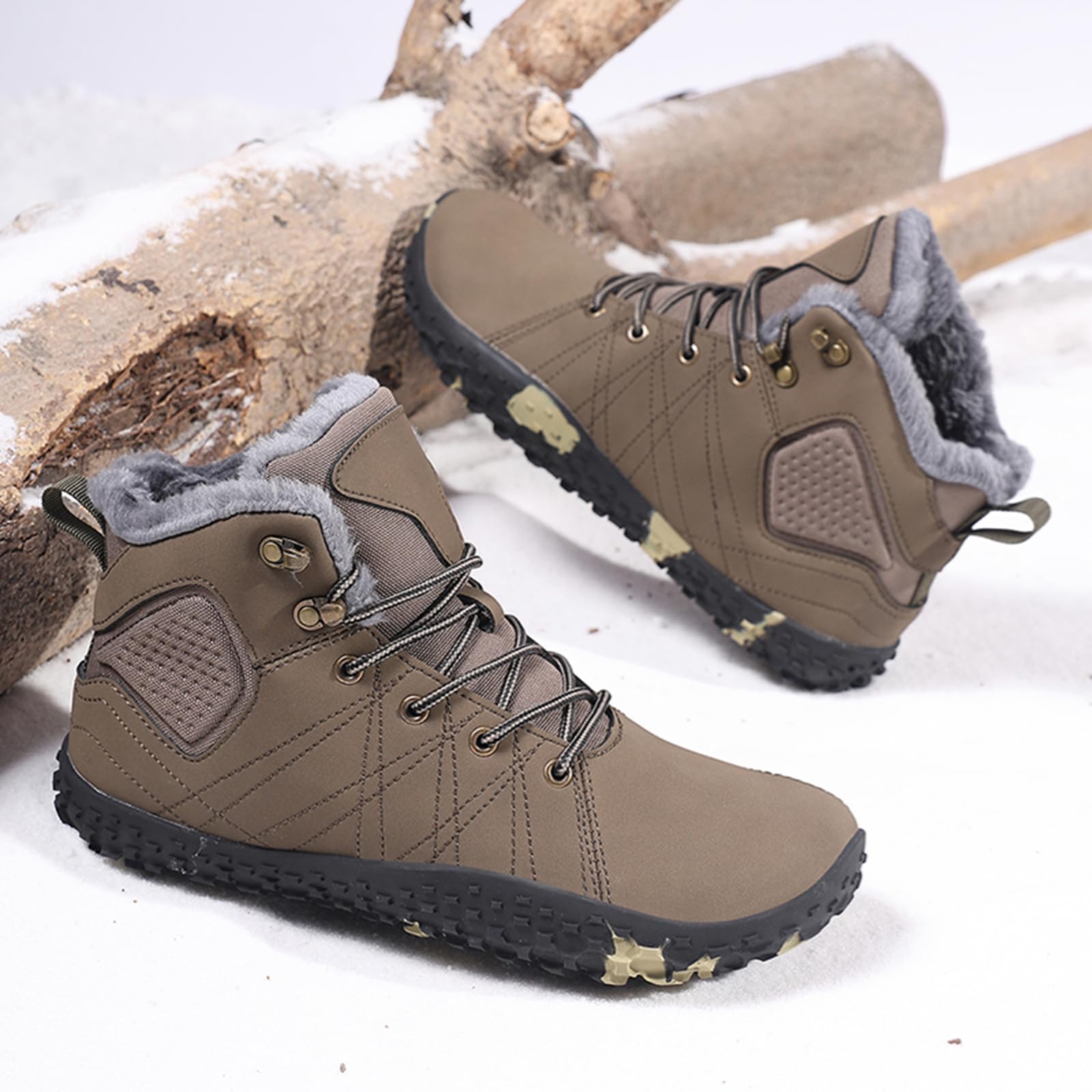 Męskie buty zimowe, buty trekkingowe z futrzaną podszewką, zimowe buty na co dzień i do aktywności na świeżym powietrzu