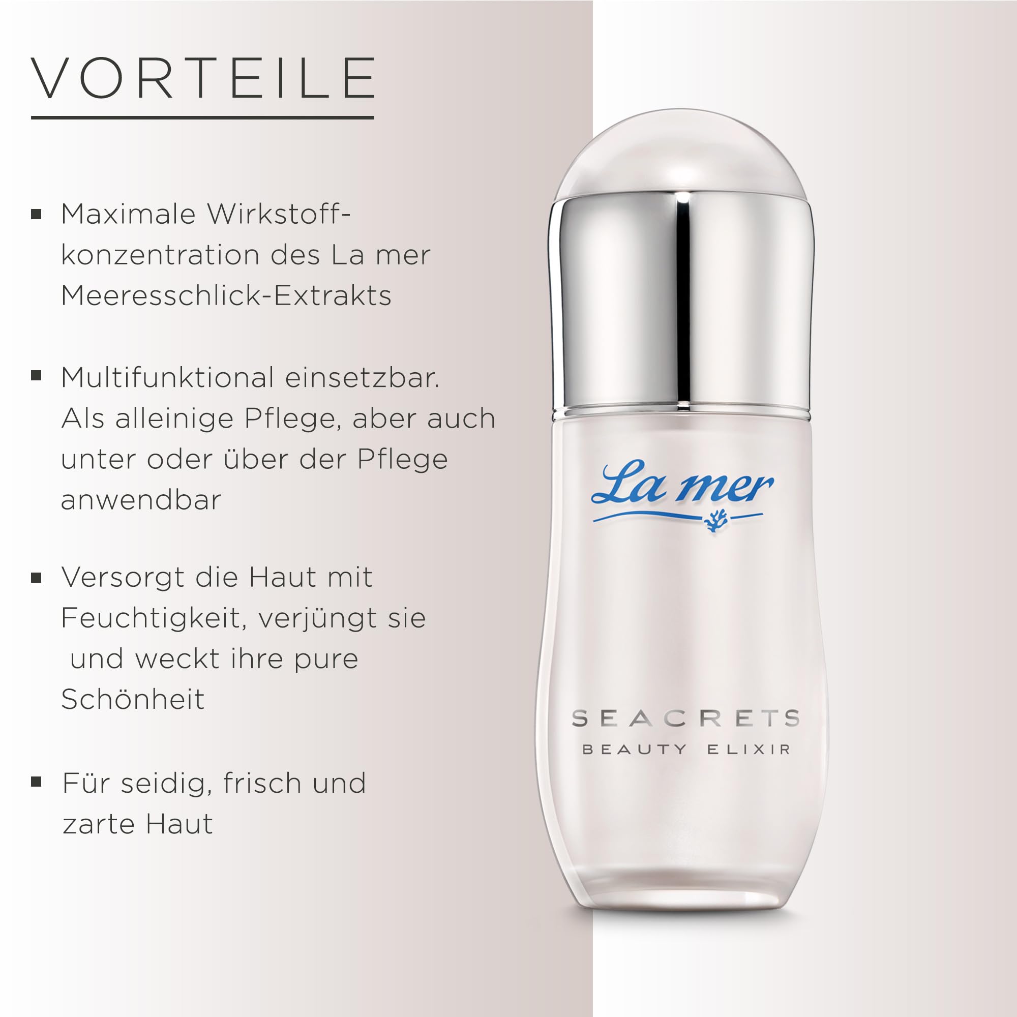 La mer Seacrets Beauty Elixir | 30 ml | Für einen perfekten Teint | Versorgt die Haut mit Feuchtigkeit | Energieschub dank molekularem Sauerstoff