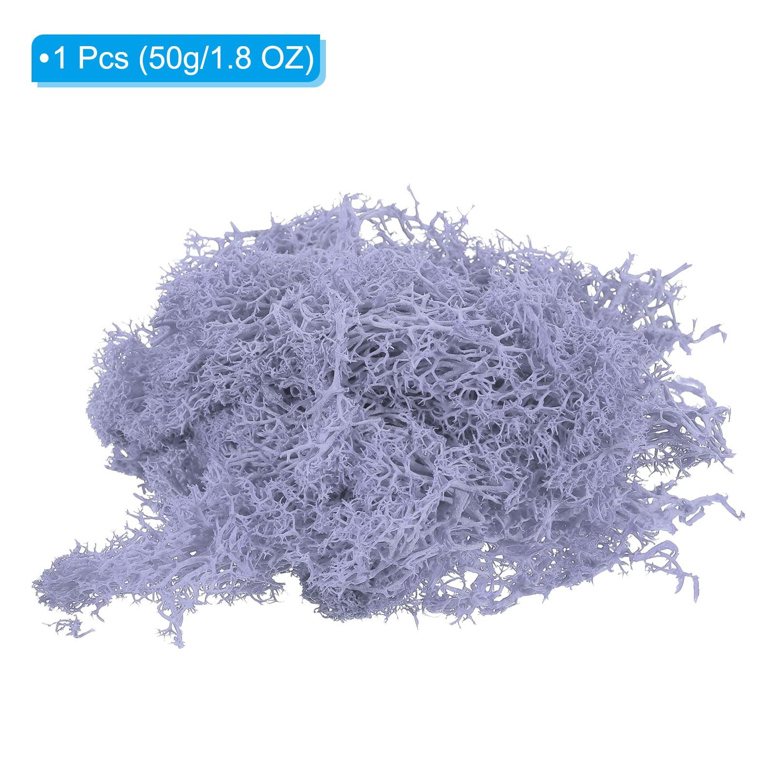 PATIKIL 1.8 OZ Fake Moss, Preserved Reindeer Moss Artificial Moss Lichen Centerpieces Decor Faux Moss for Potted Plants Christmas Crafts, Light Purple - Image 2