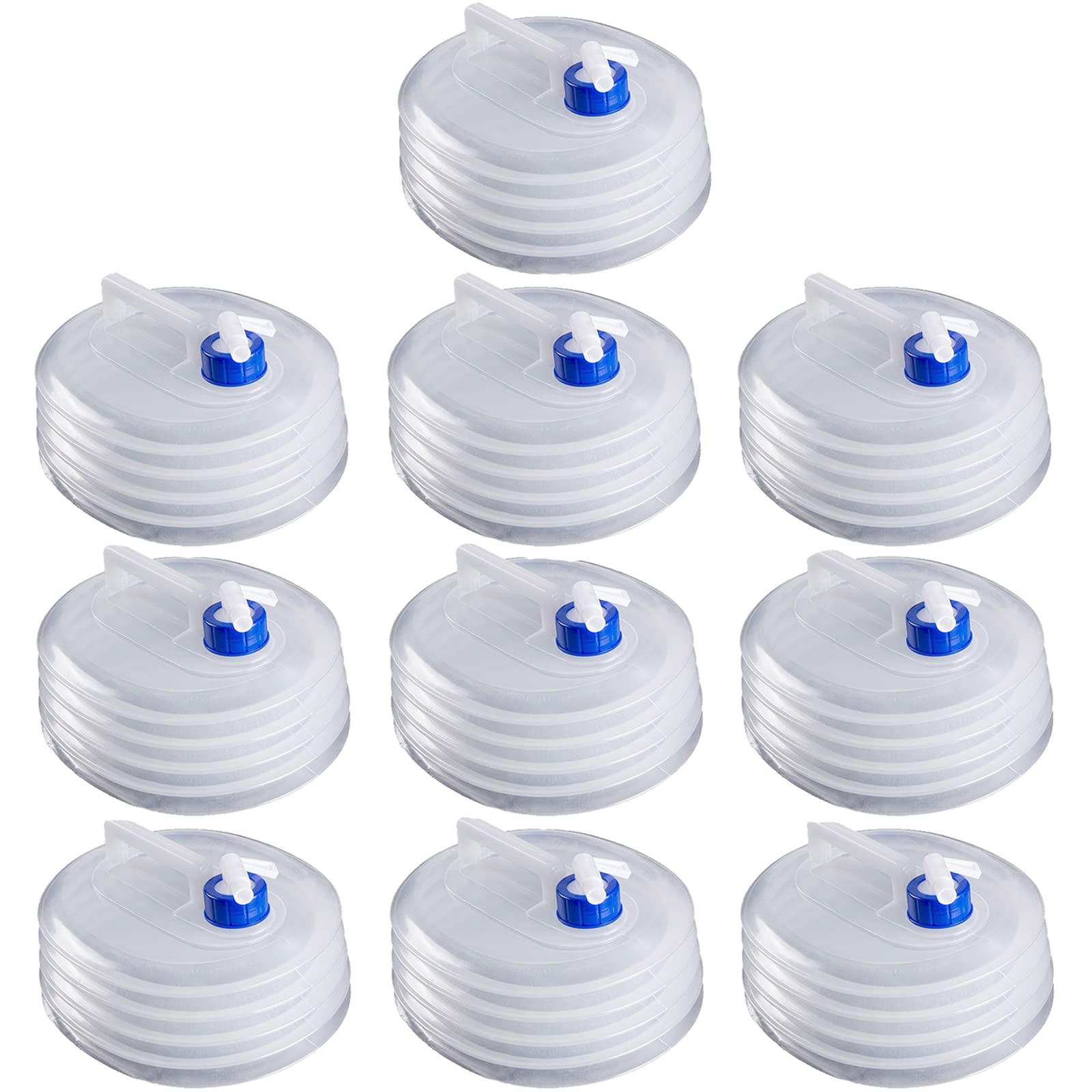 Contenedor de agua plegable, 3L/5L/8L/10L/15L, contenedores de agua para camping sin BPA con grifo, transportador de agua para camping, cubo de agua portátil y plegable para uso al aire libre, picnic