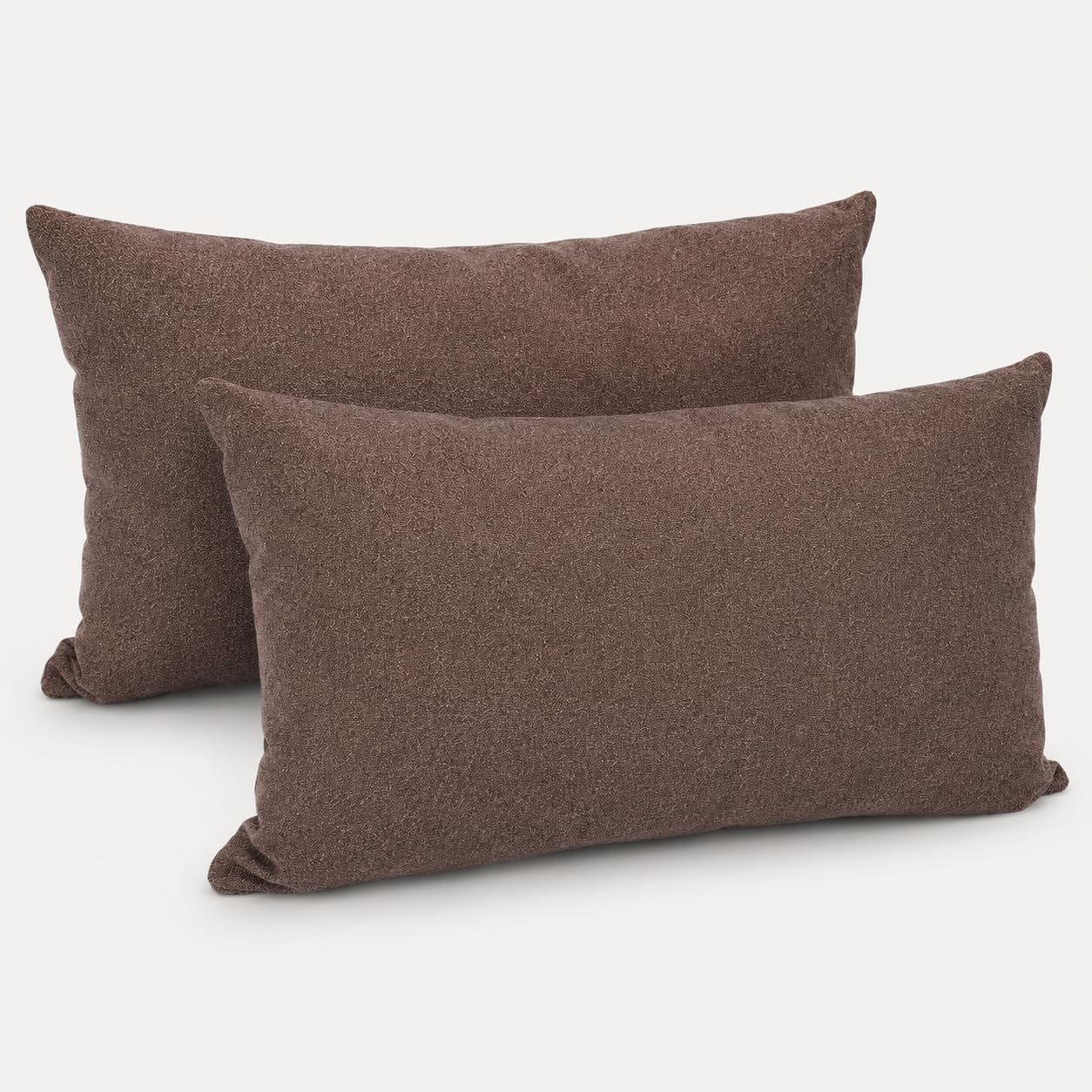 Juego de 2 Cojines de Sofá 50x30 cm, Almohadas Decorativas 2 Piezas, 2 Fundas + 2 Cojines de Relleno - Cojin (marrón Oscuro) | Con relleno y fundas, fundas extraíbles y lavables, cojines de sofá suaves