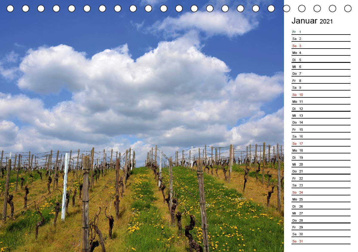 Landschaften des Kraichgaus (Tischkalender 2021 DIN A5 quer): Streuobstwiesen, Weinberge und Hohlwege prägen die Landschaft des Kraichgaus (Geburtstagskalender, 14 Seiten ) (CALVENDO Natur)