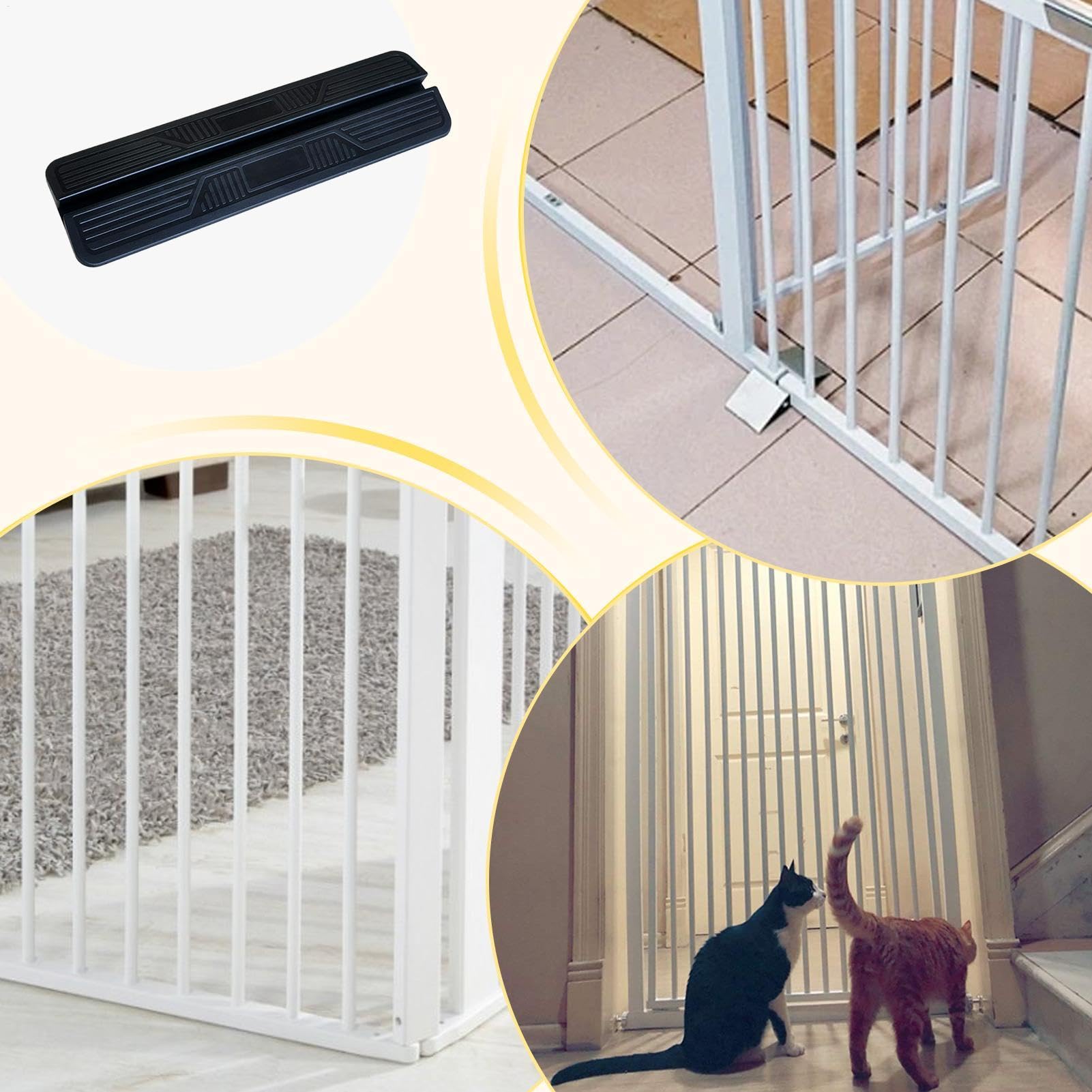Pet Gate Anti-Kick-Pedal, Treppenstütze, Fußfixator, Stabiler Schutzschiene, Torschutz, Anti-Stolper-Sicherheitszubehör, 45 x 13 x 3 cm, PP für Baby, Hund, Katze, Zäune