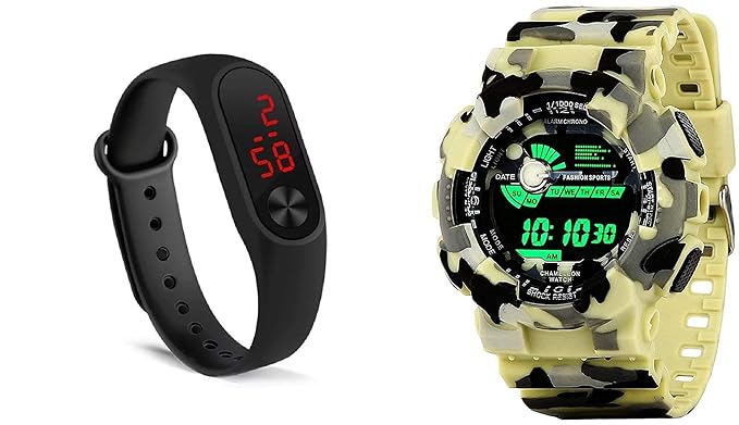 Emartos Digital Watch for Boys and Mens and Kids Watch Combo (Pack of 2)