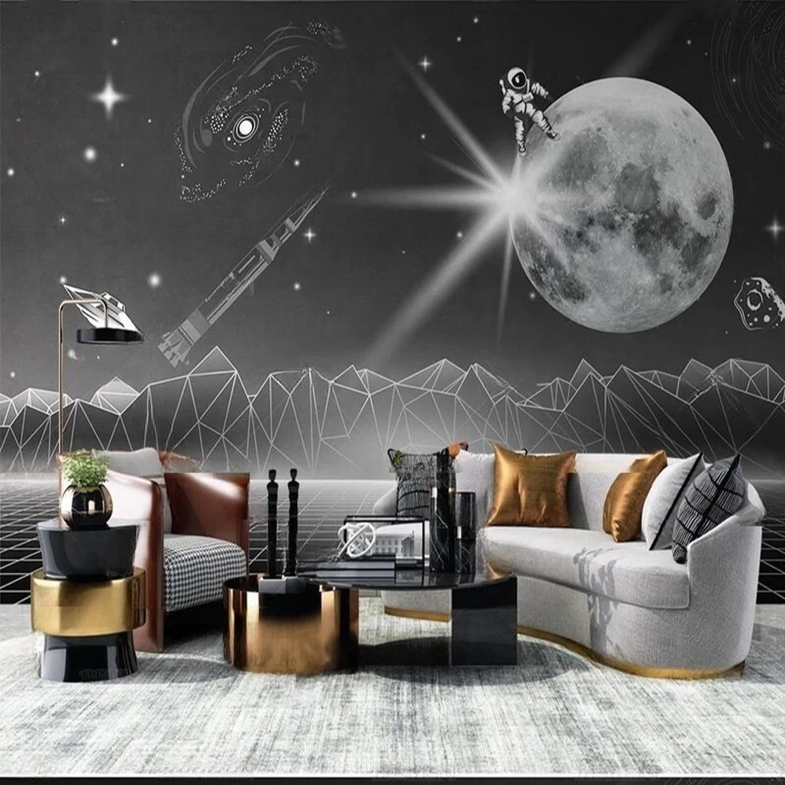 Papier peint mural autocollant pour habiller un mur de chambre en PVC 3D