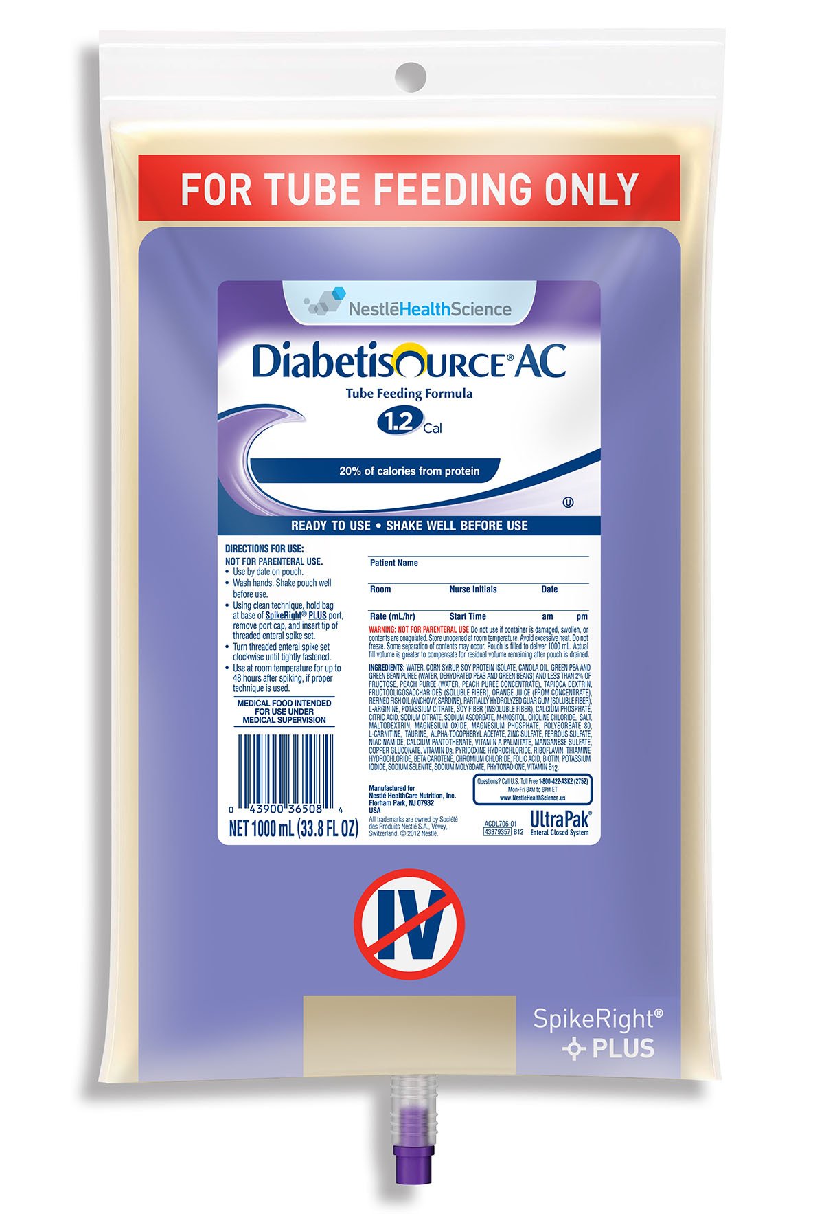 Nestle Clinical Nutrition Diabetisource Ac Nutritional Formula - Ncl365081 – Case of 6