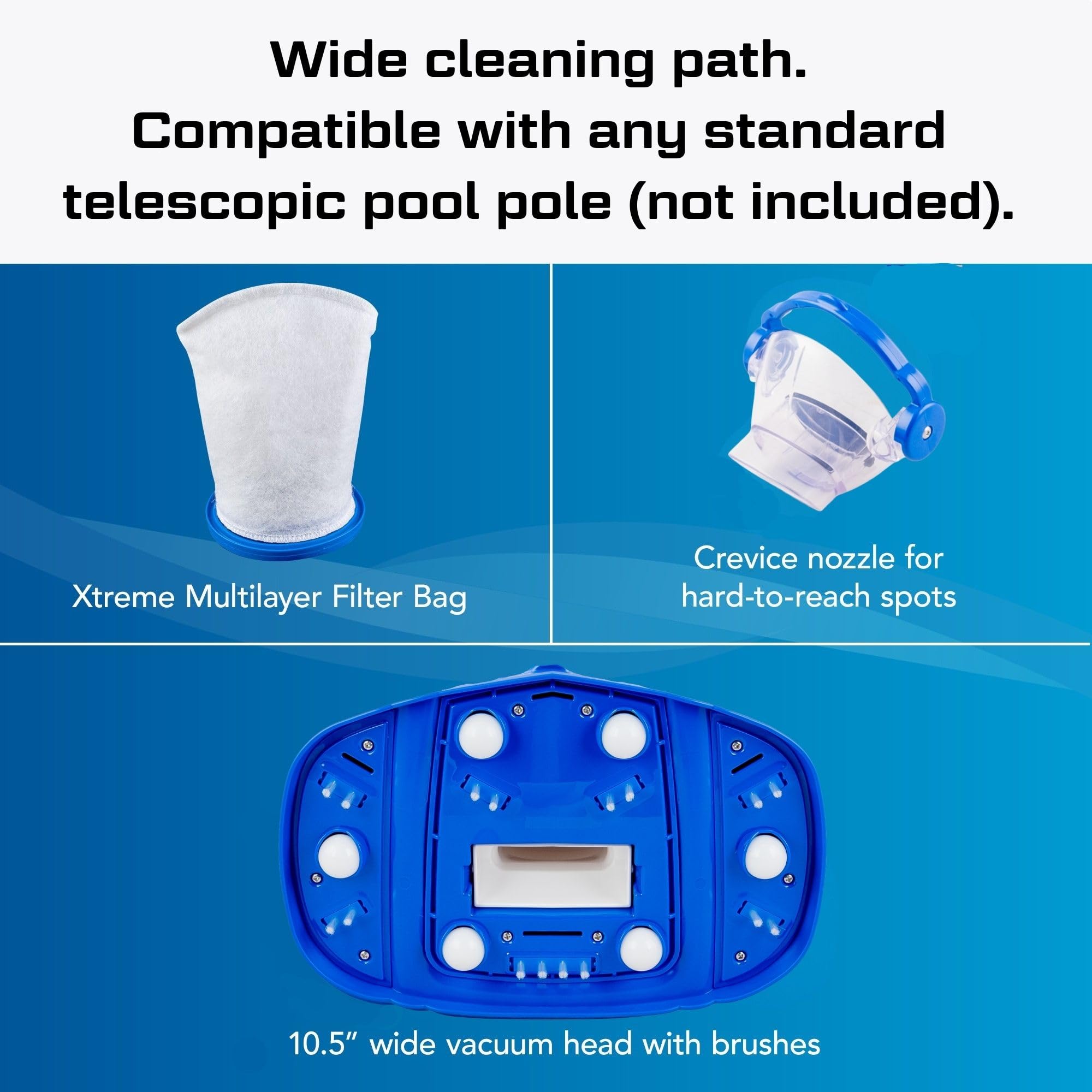Water Tech POOL BLASTER Max Li Gen. 2 Poolstaubsauger, kabelloser Poolreiniger mit P30-Motor, Handstaubsauger für Pool und Spa
