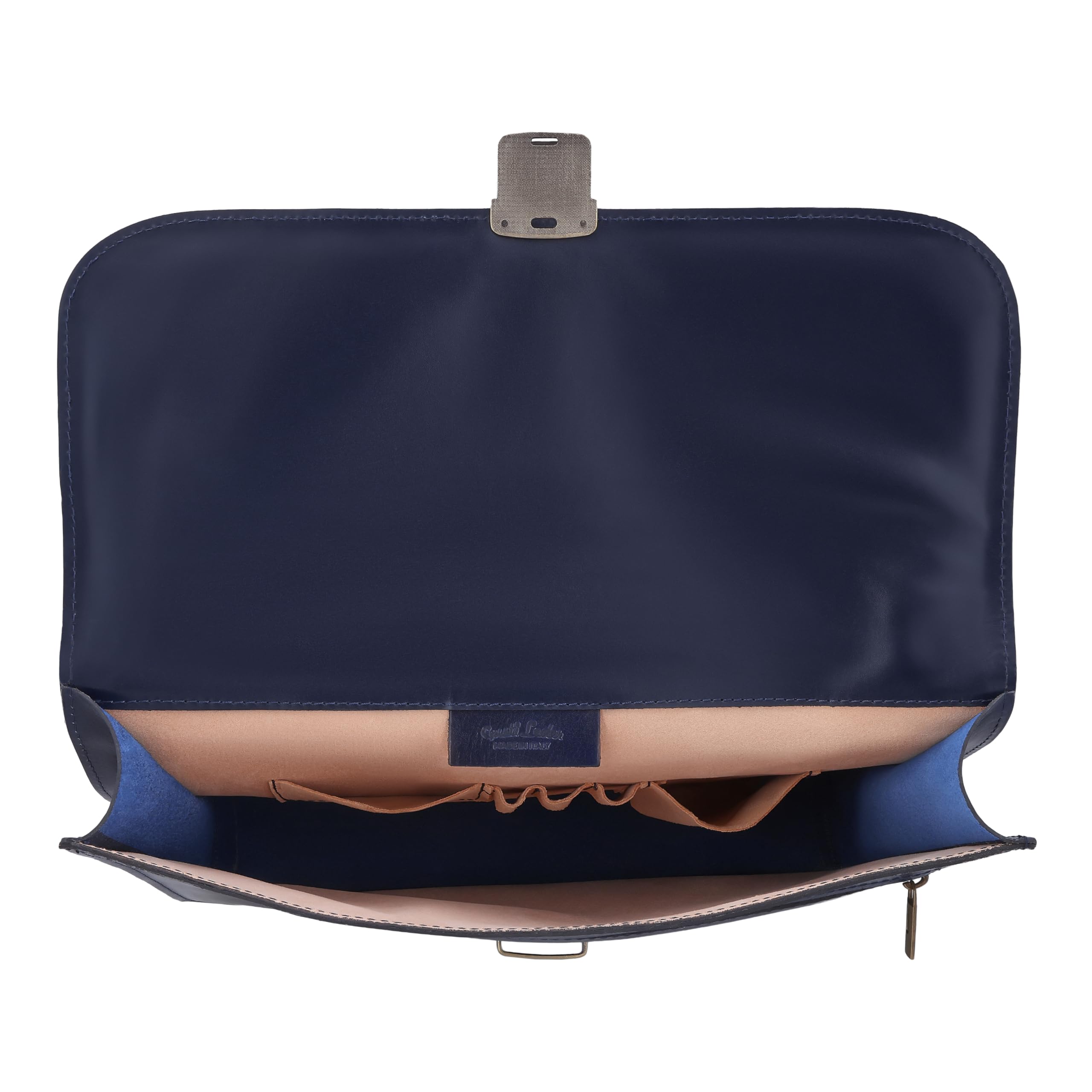 Gusti Leder Borsa da lavoro da donna Farina - blu scuro pelle bovina con portapenne, tracolla rimovibile