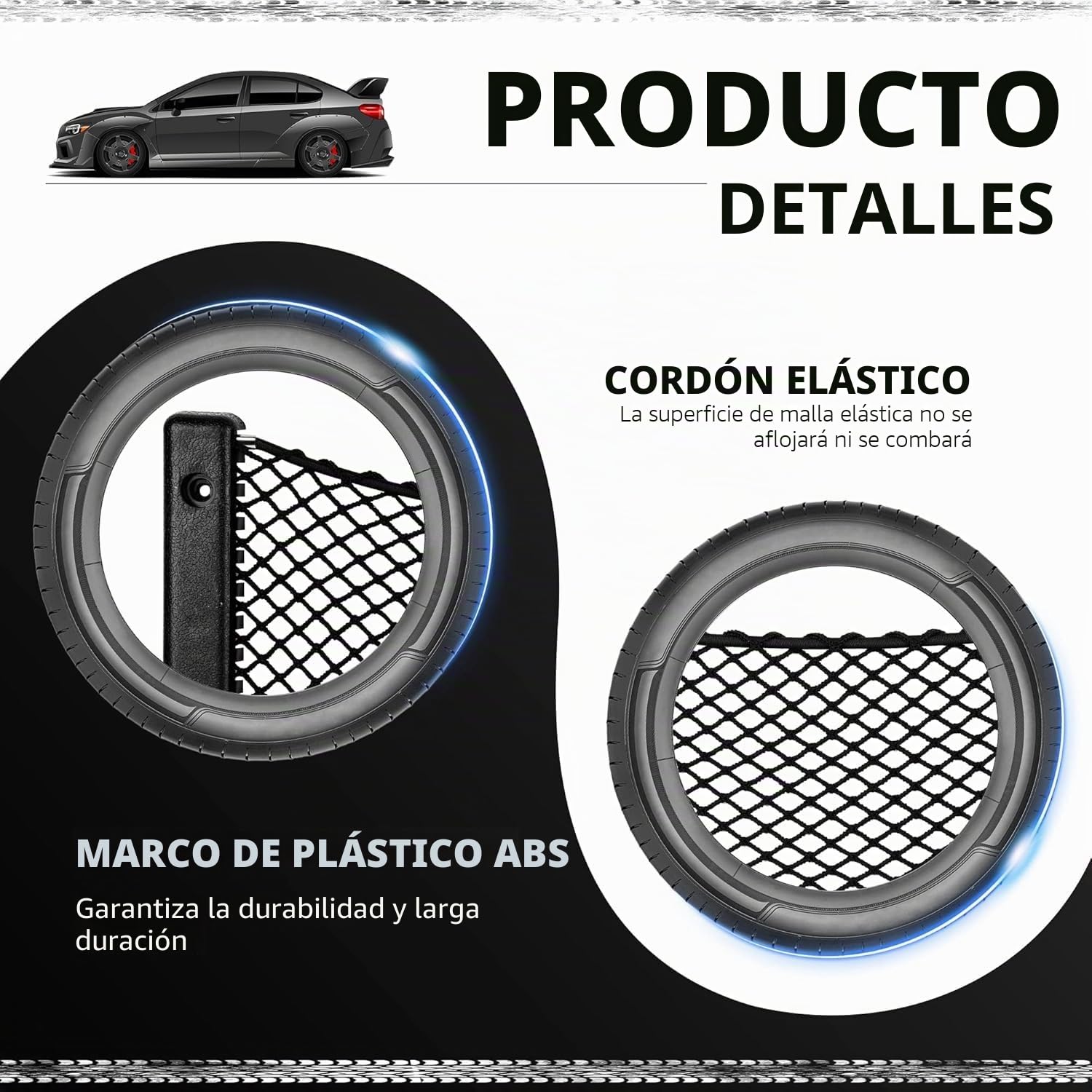EINESIN Red Almacenamiento Caravana de Abs/Coche, Organizador para Almacenamiento, Multifuncional Red Maletero de Coche Asiento para Equipaje, Autocaravanas, Barcos, Hogar