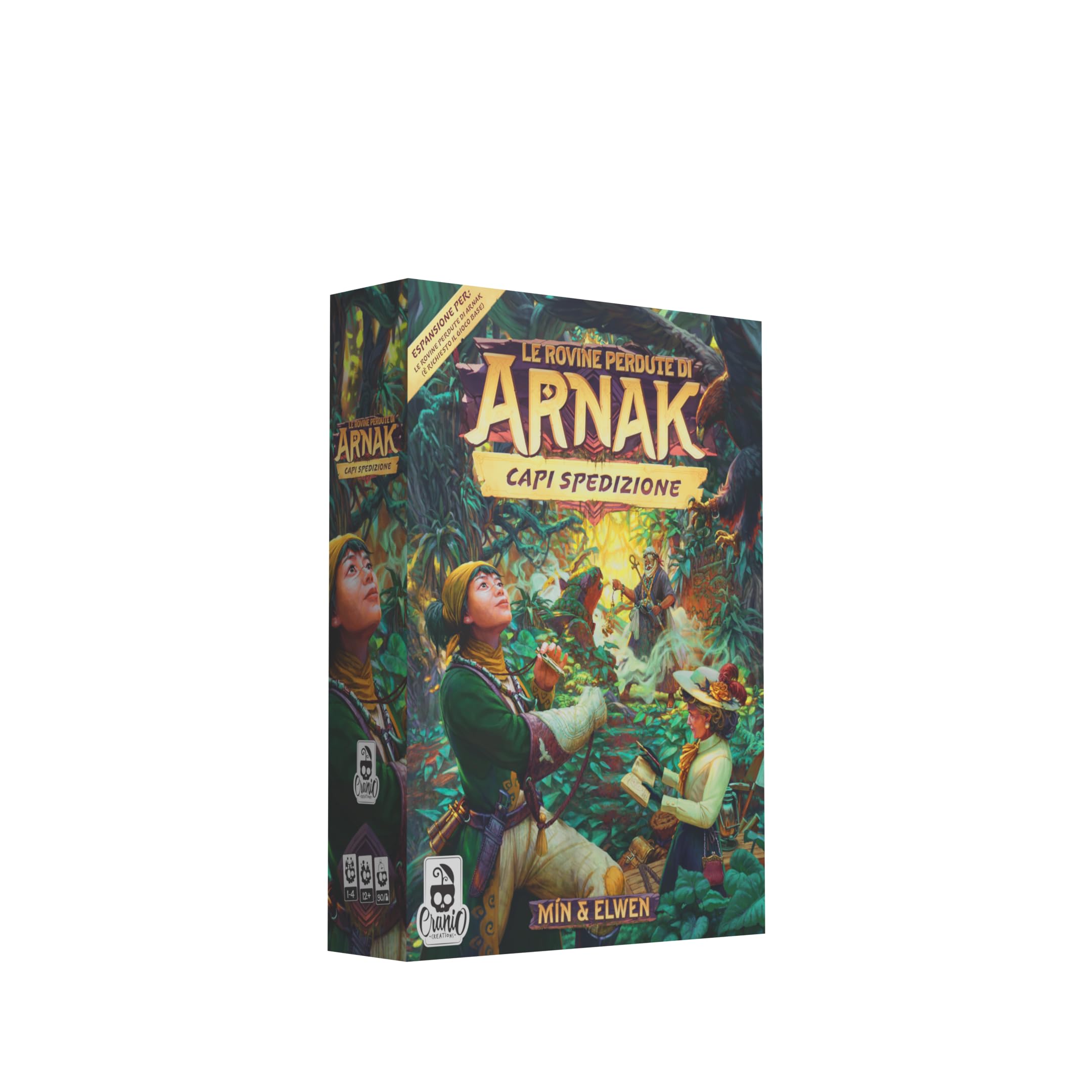 Cranio Creations - The Lost Ruins of Arnak: Shipping Leaders, Expansion, Arnak Welcomes 6 Shipping Heads, Italian Edition