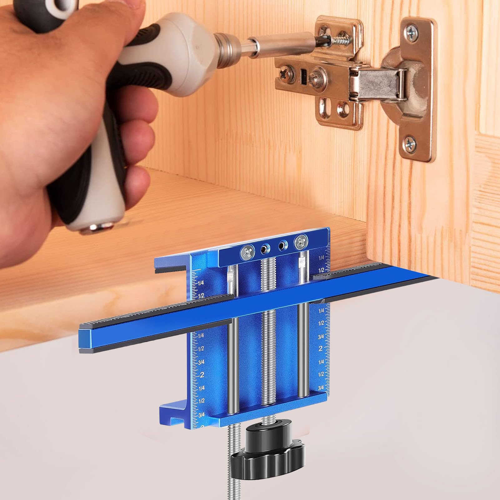 Posicionador Para Instalacion De Puertas De Armario Versátil Preciso Exacto | Herramienta Para Bisagras Y Posicionador De Instalacion De Armario Para Muebles Hog
