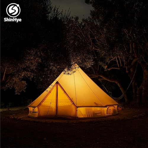 Miniatura 2 de Canvas Bell Tent Yurt Tent 4 Seasons for Camping 100% Cotton Glamping Tents with Stove Jack, Family Camping Outdoor Hunting Party