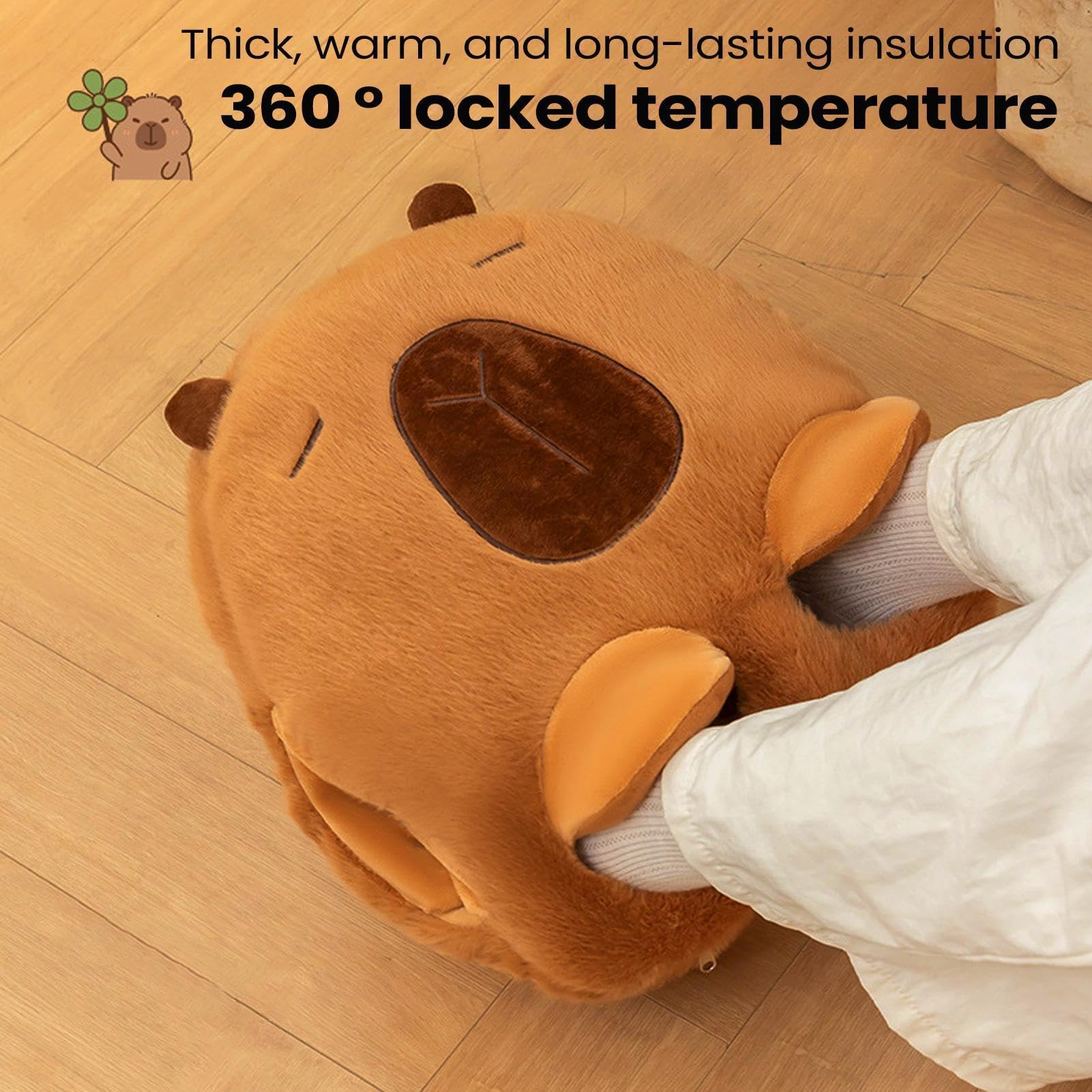Scaldapiedi Elettrico 2 in 1 Scaldamani e Scaldapiedi | Cuscinetto Riscaldante a Forma Animale Peluche 3 Livelli Calore Piedi Per Quotidiano, Inverno, Donne, Uomini, Scaldapiedi