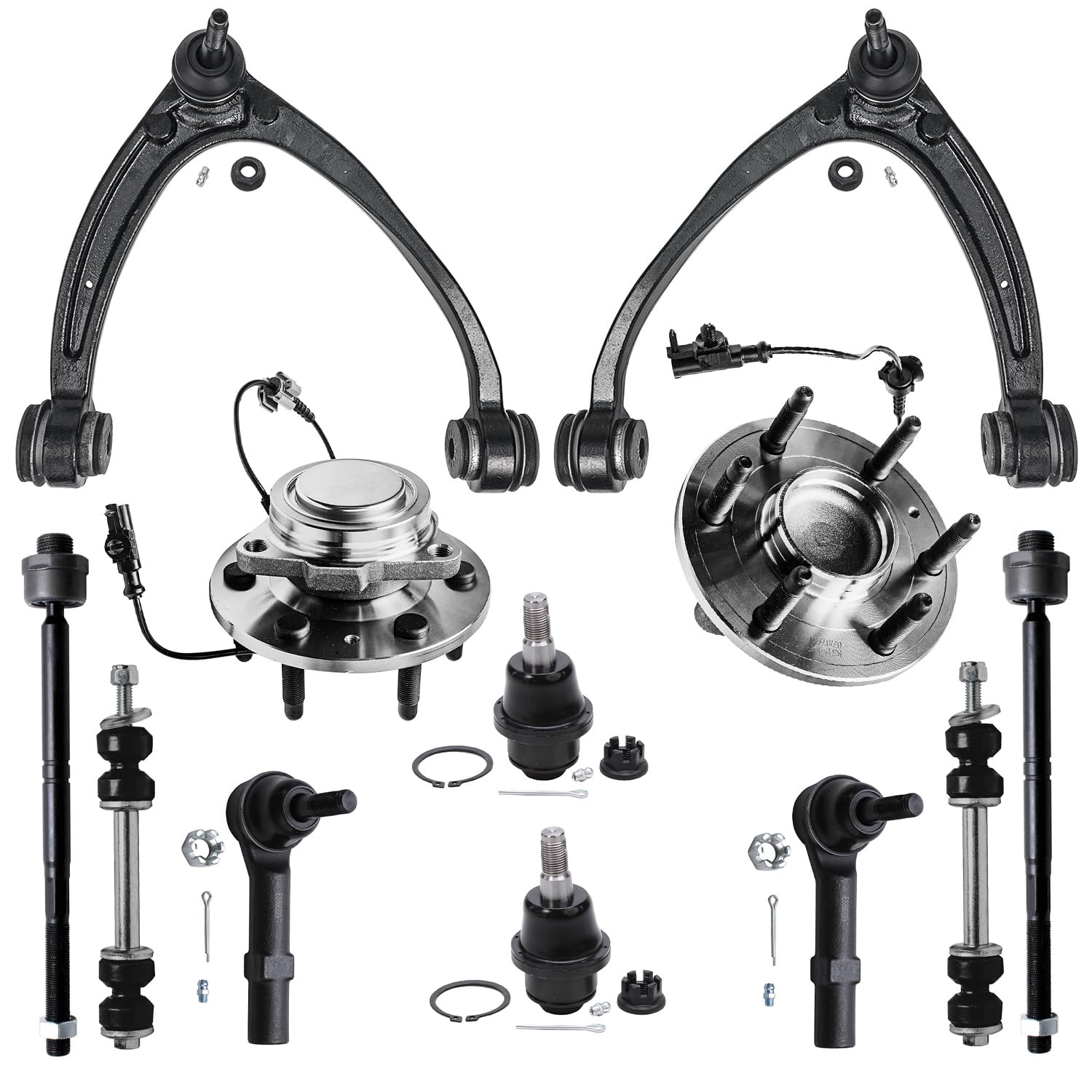 Detroit Axle - 2WD Front 12pc End Kit for 2007-2013 Chevy Silverado 1500