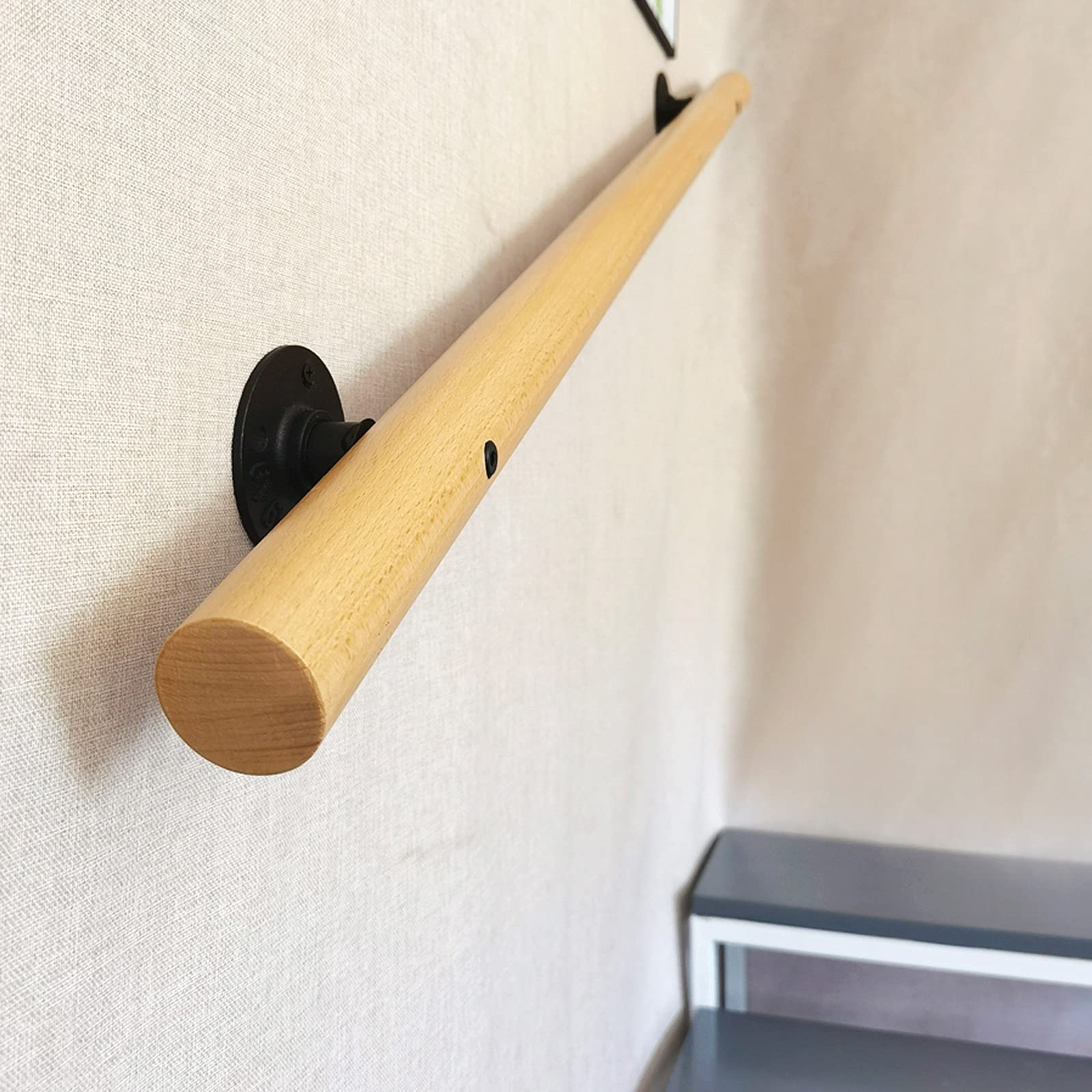 Rampe d'escalier intérieure en bois de 280cm pour la sécurité des couloirs