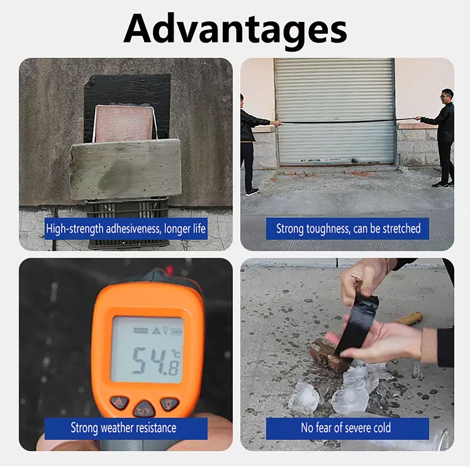 Cinta autoadhesiva impermeable para reparación de techos, sellador de betún de aluminio para paredes, techos y suelos, a prueba de fugas, 8,33 cm x 16,1 m, fácil de usar