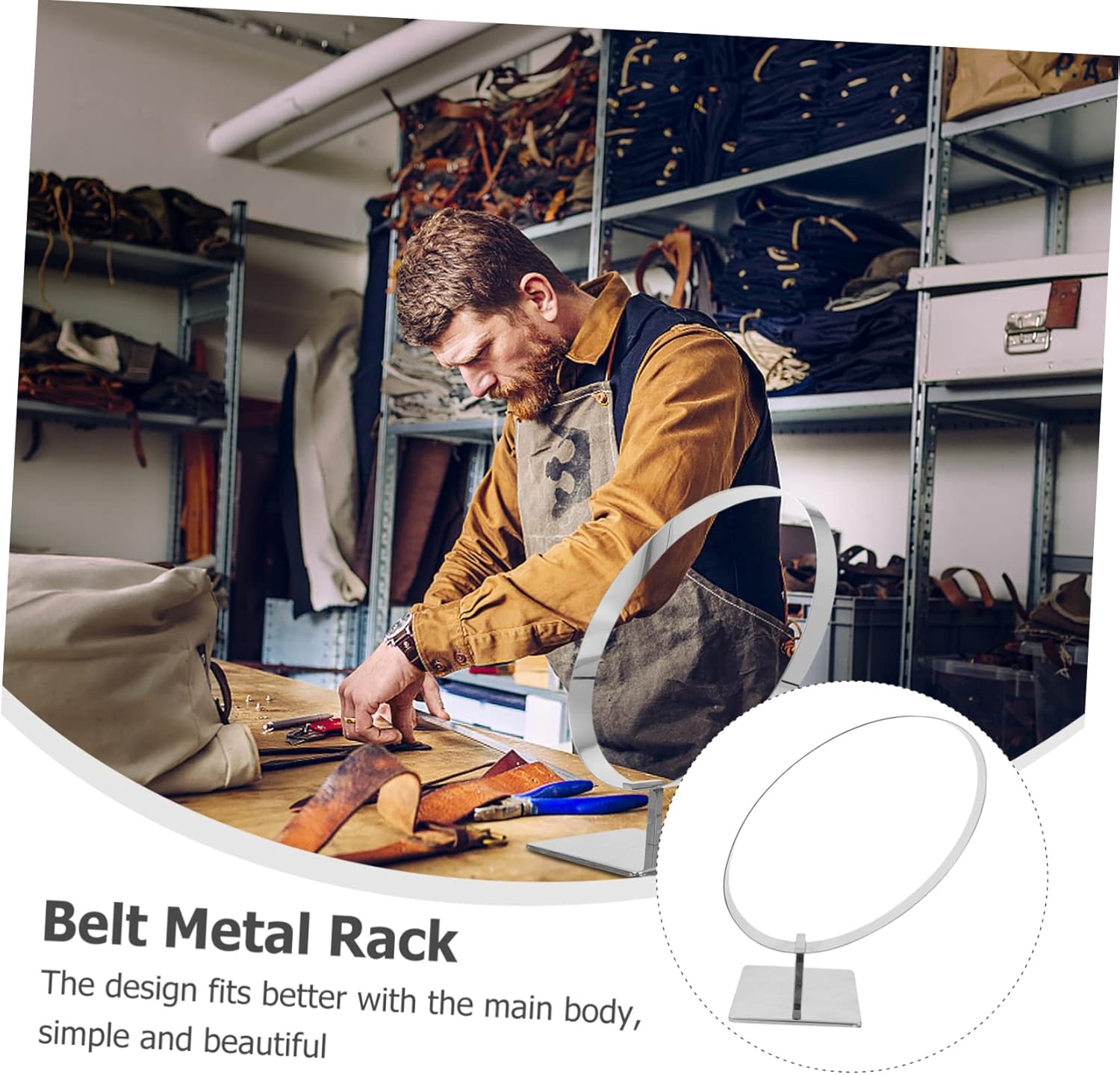 Stainless Steel Mirror Belt Rack Belt Stand for Groove Organizer Karate Display Stand Plate Holders