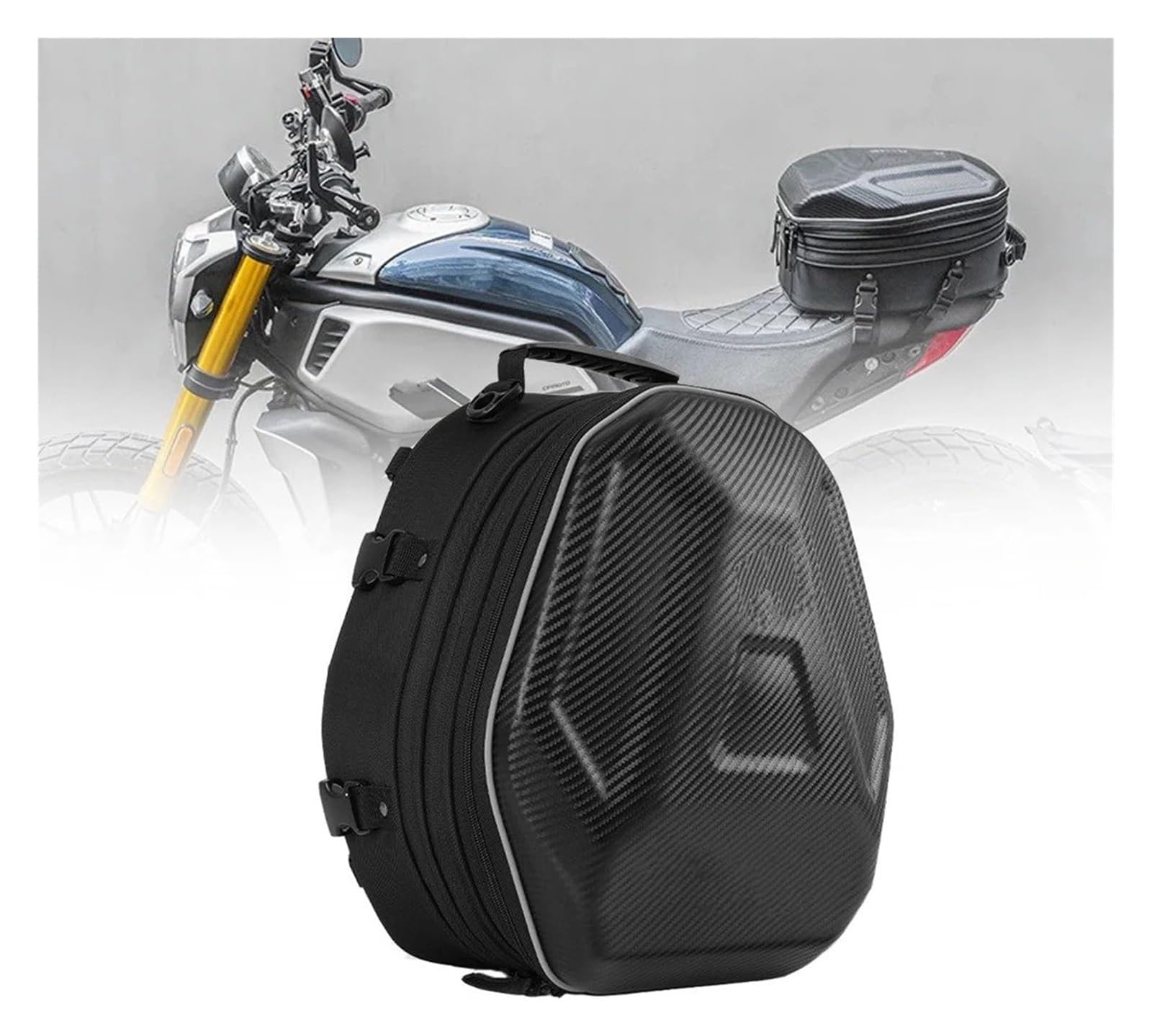 Borsa Sella Moto Borsa Porta Attrezzi Per Moto 35 Litri Zaino Da Equitazione Di Grande Capacità Marsupio Riflettente Per Sedile Posteriore Per Casco