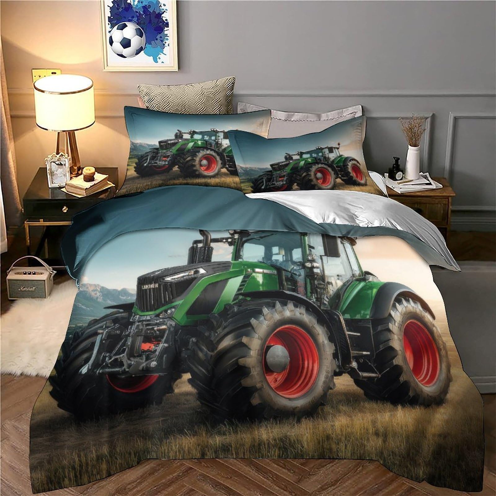 Traktor Bettwäsche 3D Kinder Microfaser Jungen Zimmer