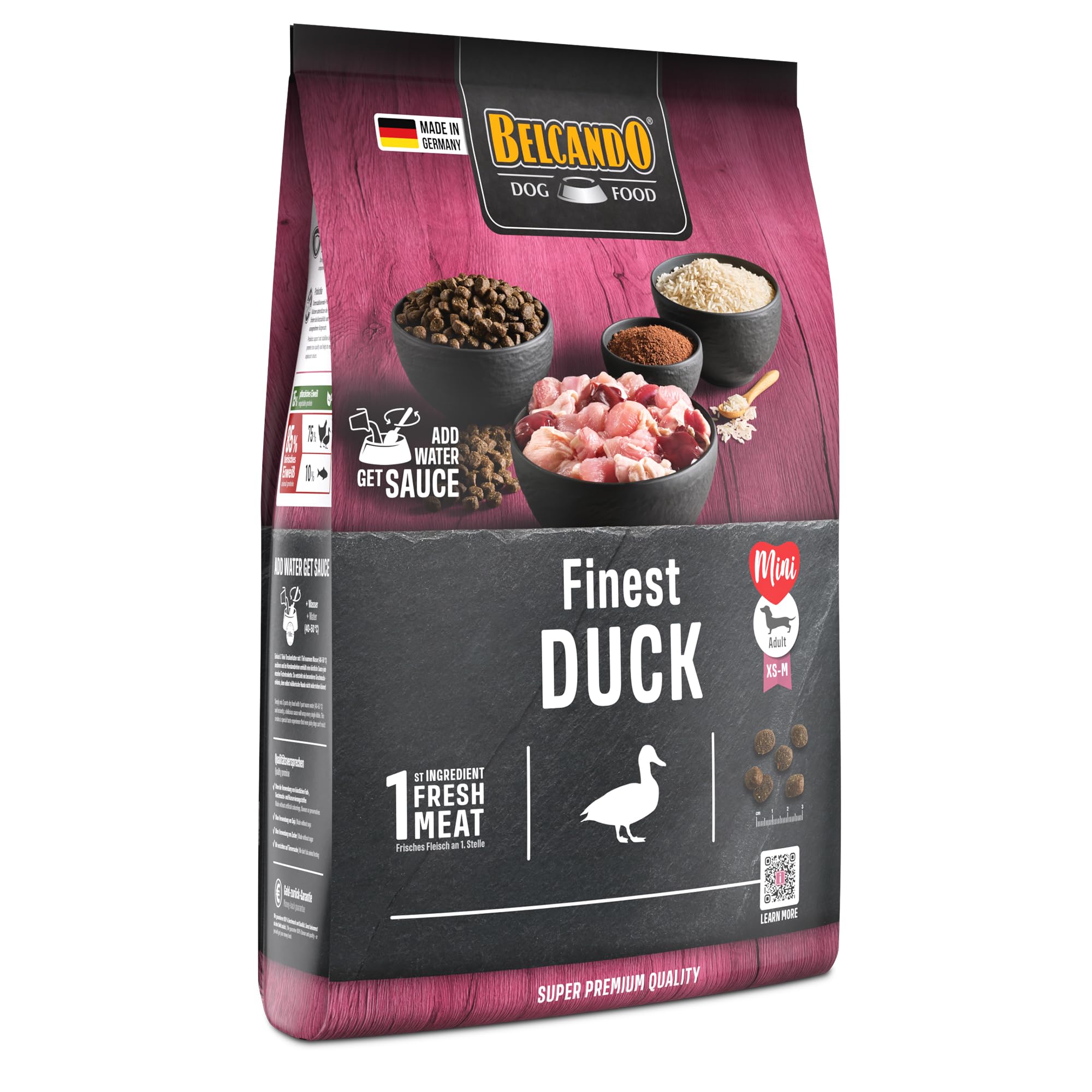 Belcando Finest Croc [4 kg] Karma dla psów | Sucha karma dla małych i średnich psów | Kompletna karma dla dorosłych psów od 1 roku życia