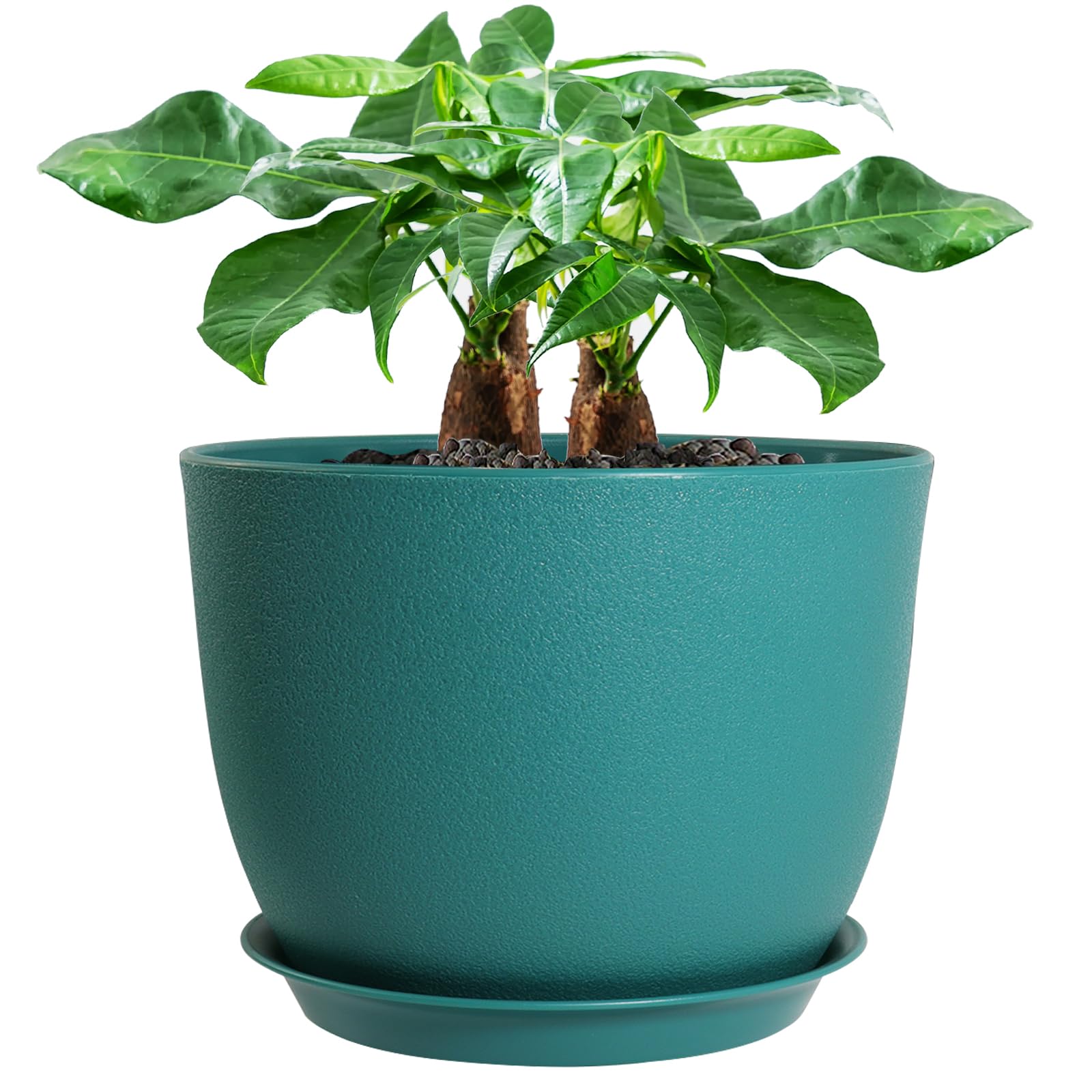 UOUZ 12 Inch Large Plant Pot with Grid Drainage