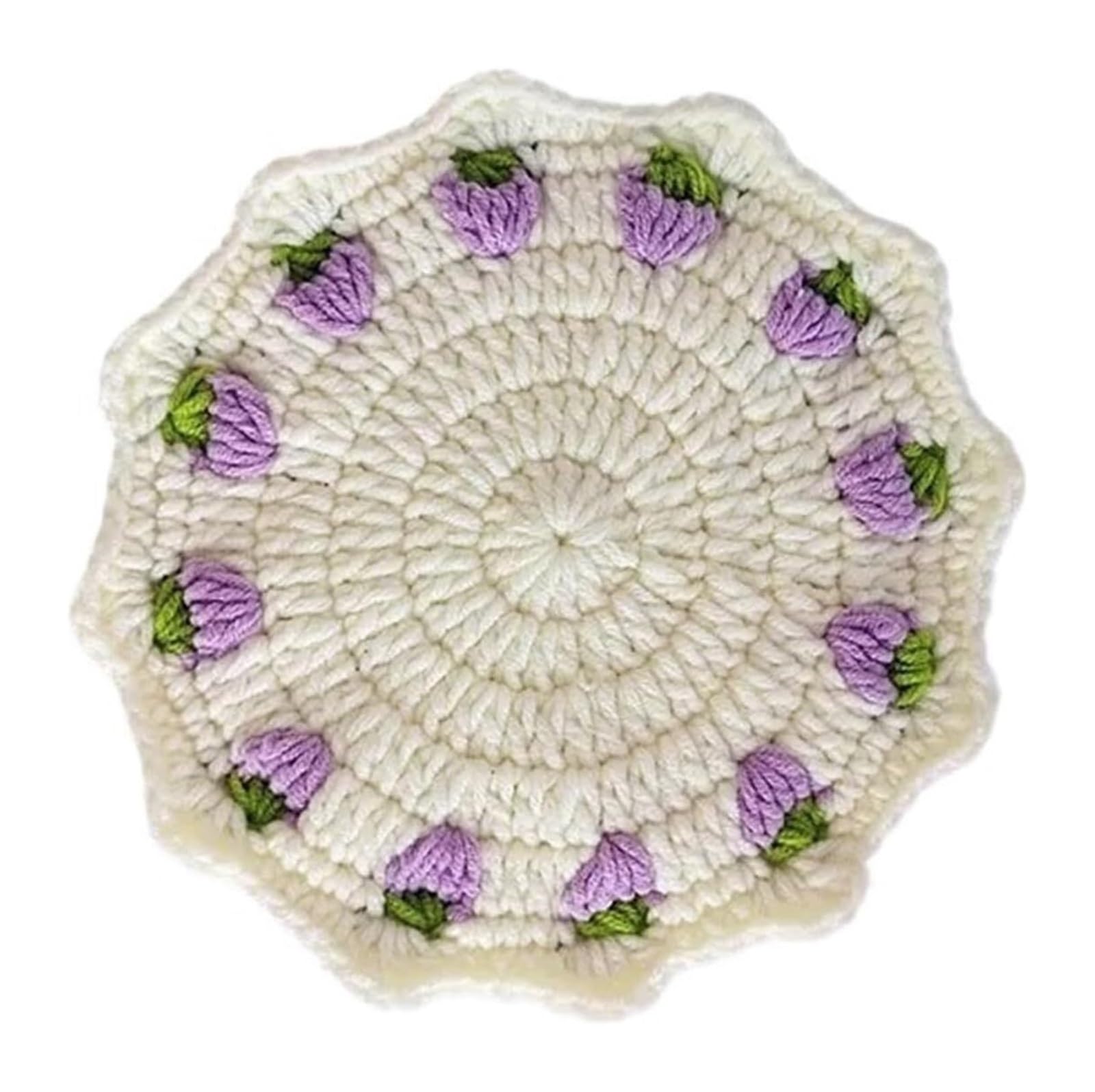 Yarn Strawberry Coaster and Placemat