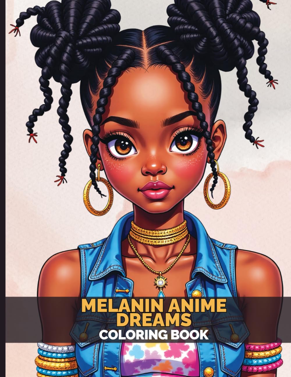Melanin Anime Dreams: Black Girl Magic Coloring Book