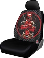 Vista 5 de Plasticolor 008669R01 Deadpool Repeater de Marvel Funda de asiento de espalda baja universal para coche, camioneta o SUV