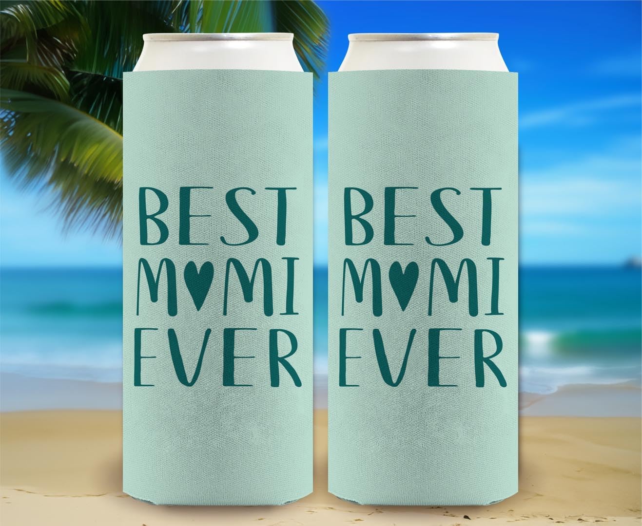 Mimi Gifts For Women Best Mimi Ever Heart Family 12-Pack Ultra Slim Can Thermocoolers