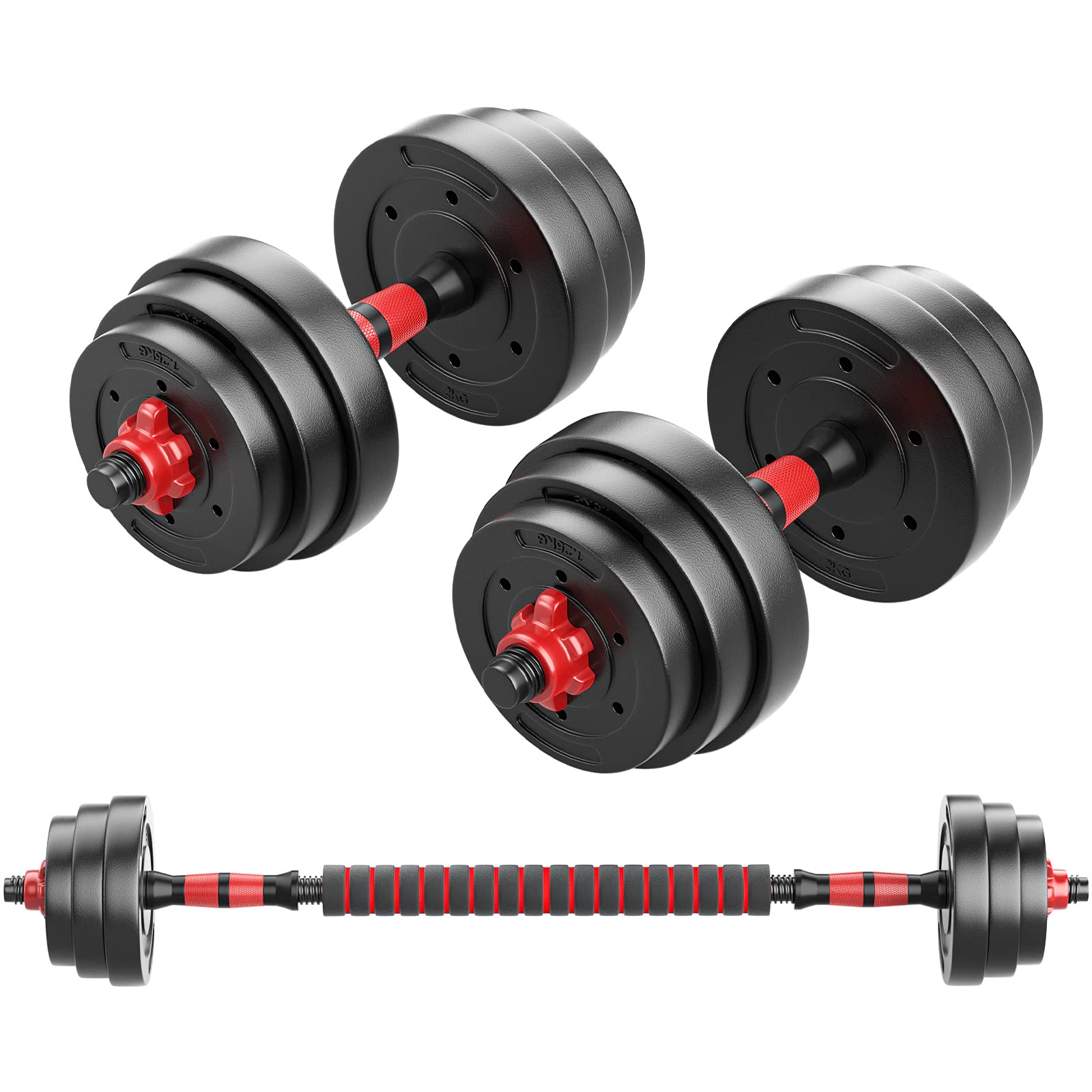 Poids Et Haltere Soozier 66 Lbs Adjustable Dumbbells Weight Set Dumbbell  Hand Weight Barbell For Body Fitness Lifting Training For Home Office Gym  Black | Canada Workout Set, image size:1600x1600