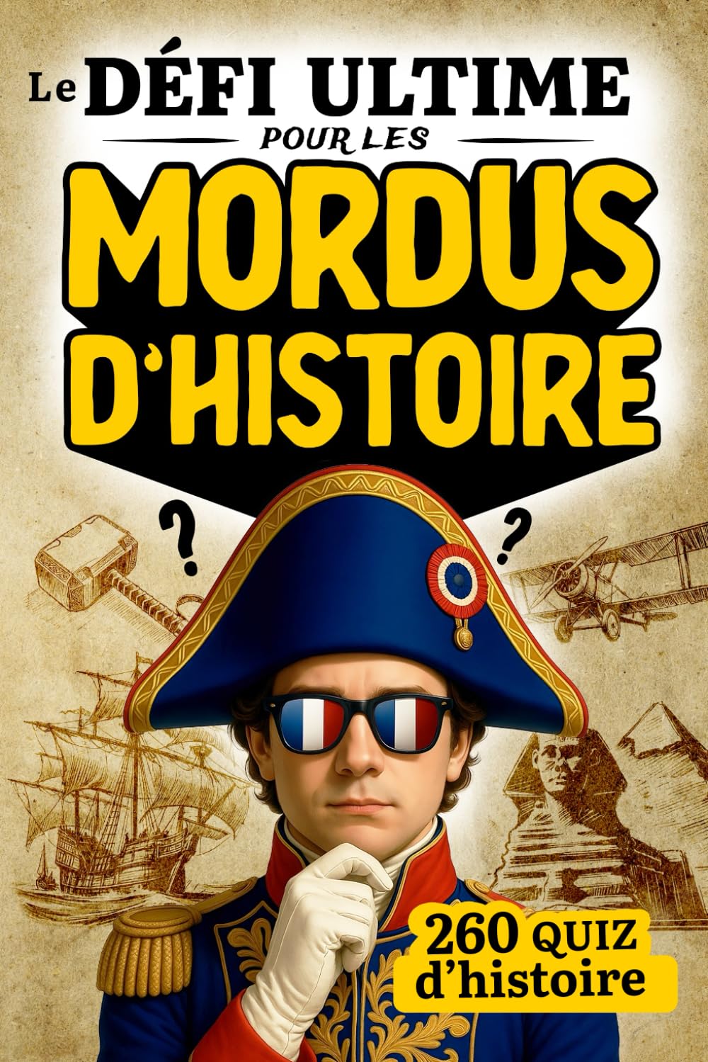 Le défi ultime pour les mordus d'histoire - 260 quiz historiques: Idée cadeau homme original ou un papa passionné d’histoire | Idéal pour un anniversaire, Noël, Secret Santa ou un cahier de vacances