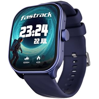 Fastrack Limitless FS2 Pro 1.96" AMOLED Smart Watch with BT Calling, AI Voice Assistant, 100+ Sports Modes, 5-Day Battery, Fast Charge, Health Tracking, – Smartwatch for Men & Women (Blue)
