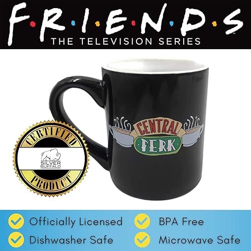 Miniatura 22 de Silver Buffalo Friends Central Perk Logo - Juego de 2 tazas que cambian de color, 20 onzas 14oz We Were On A Coffee Break