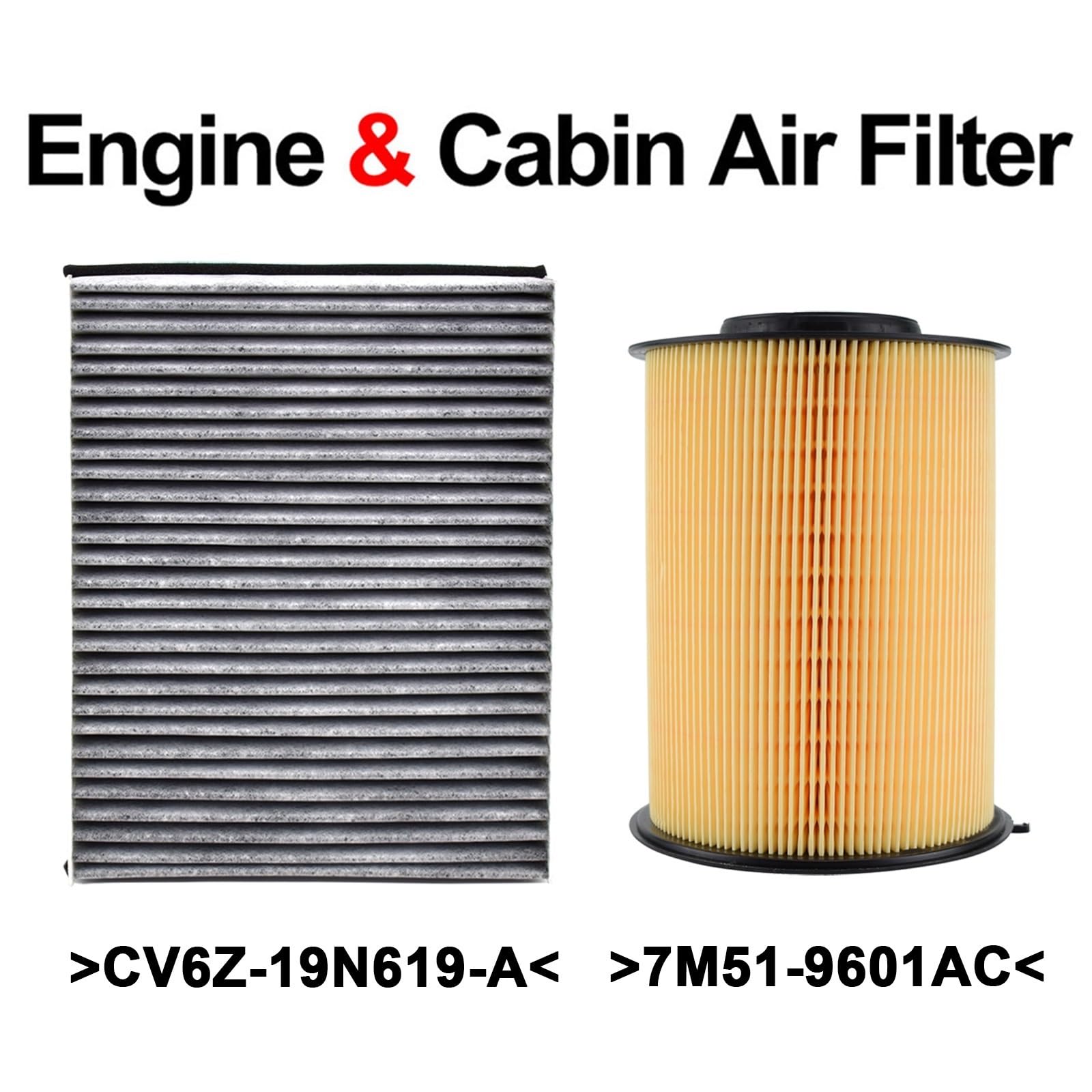 Filtro de habitáculo Filtro de aire de cabina de motor de coche compatible con Ford Escape Kuga, Focus Transit Connect y Lincoln MKC (2013-2019).